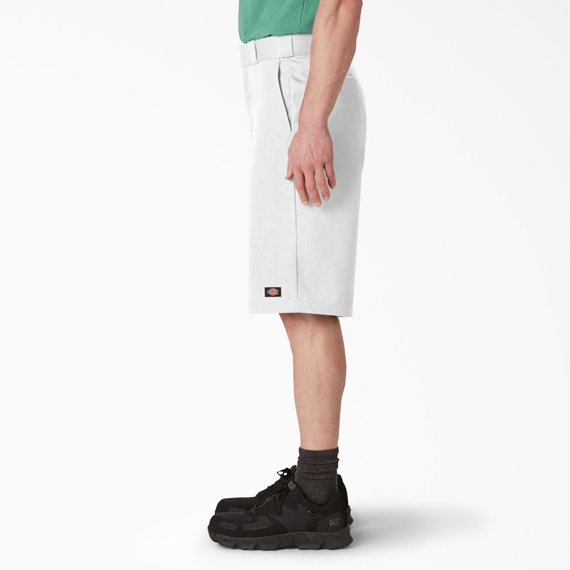 Loose Fit Flat Front Work Shorts, 13