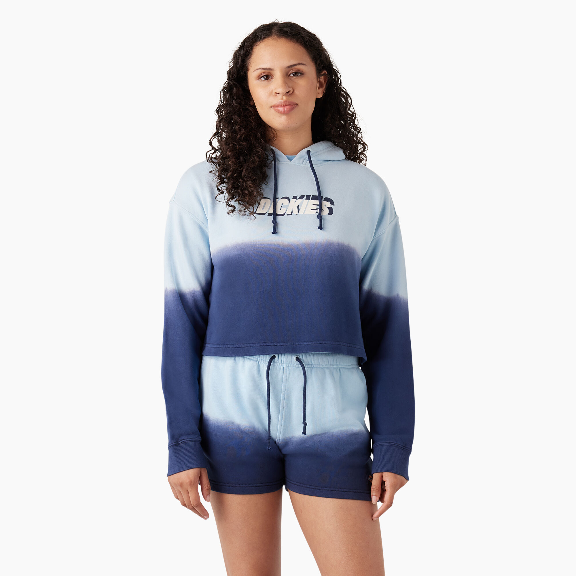 Women's Cropped Ombre Hoodie
