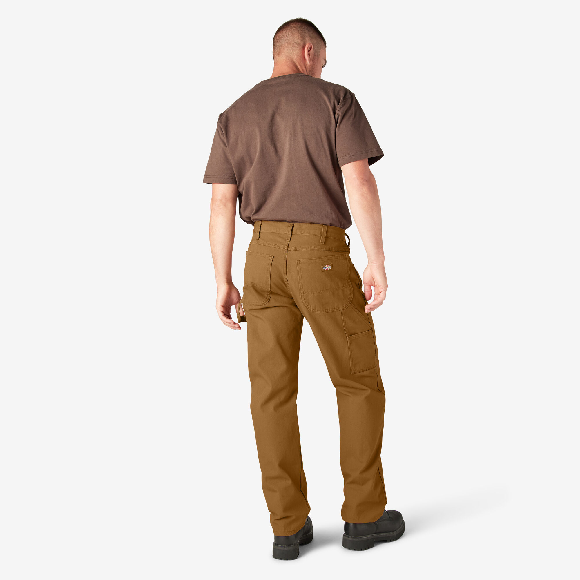Relaxed Fit Heavyweight Duck Carpenter Pants, Rinsed Brown Duck