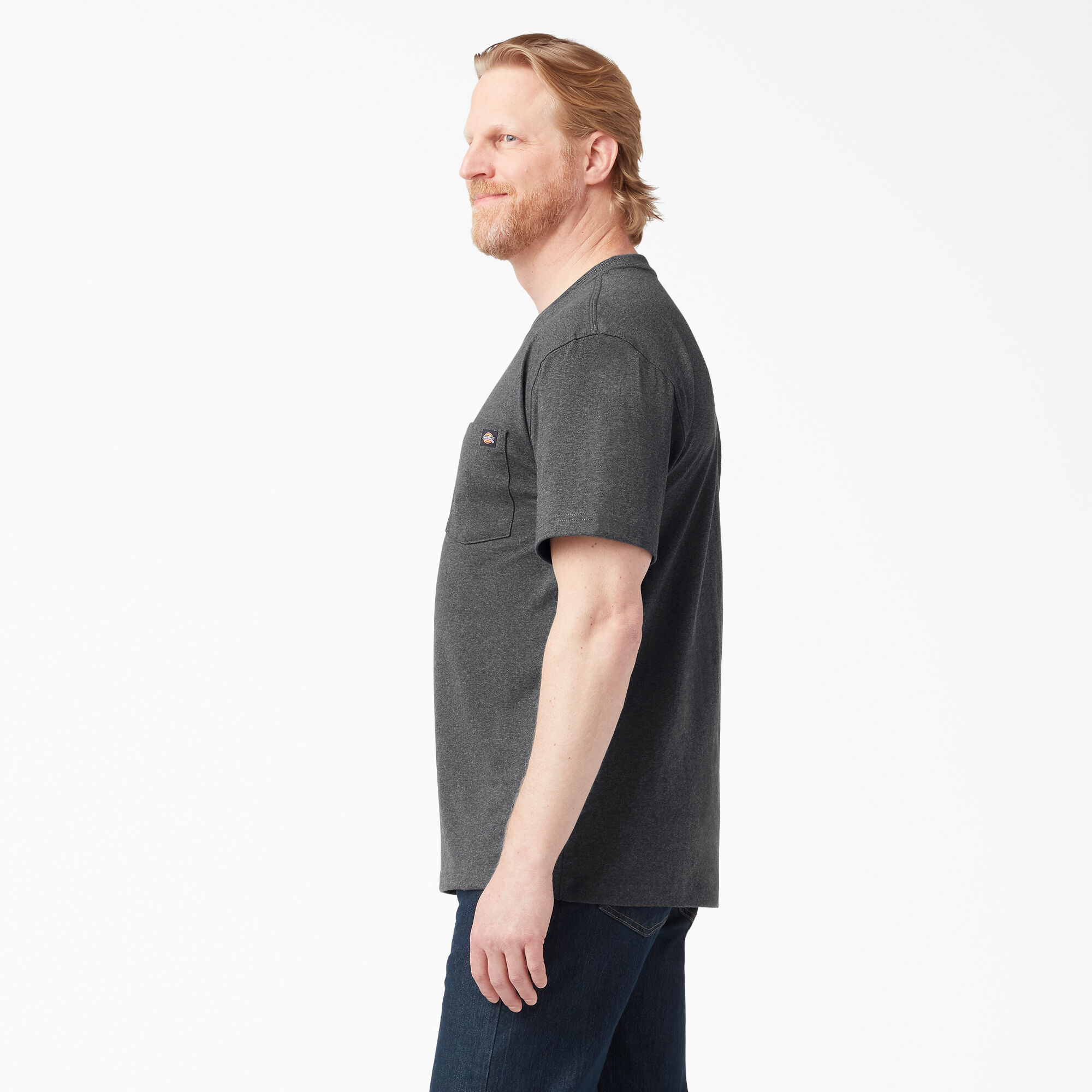 Heavyweight Heathered Short Sleeve Pocket T-Shirt