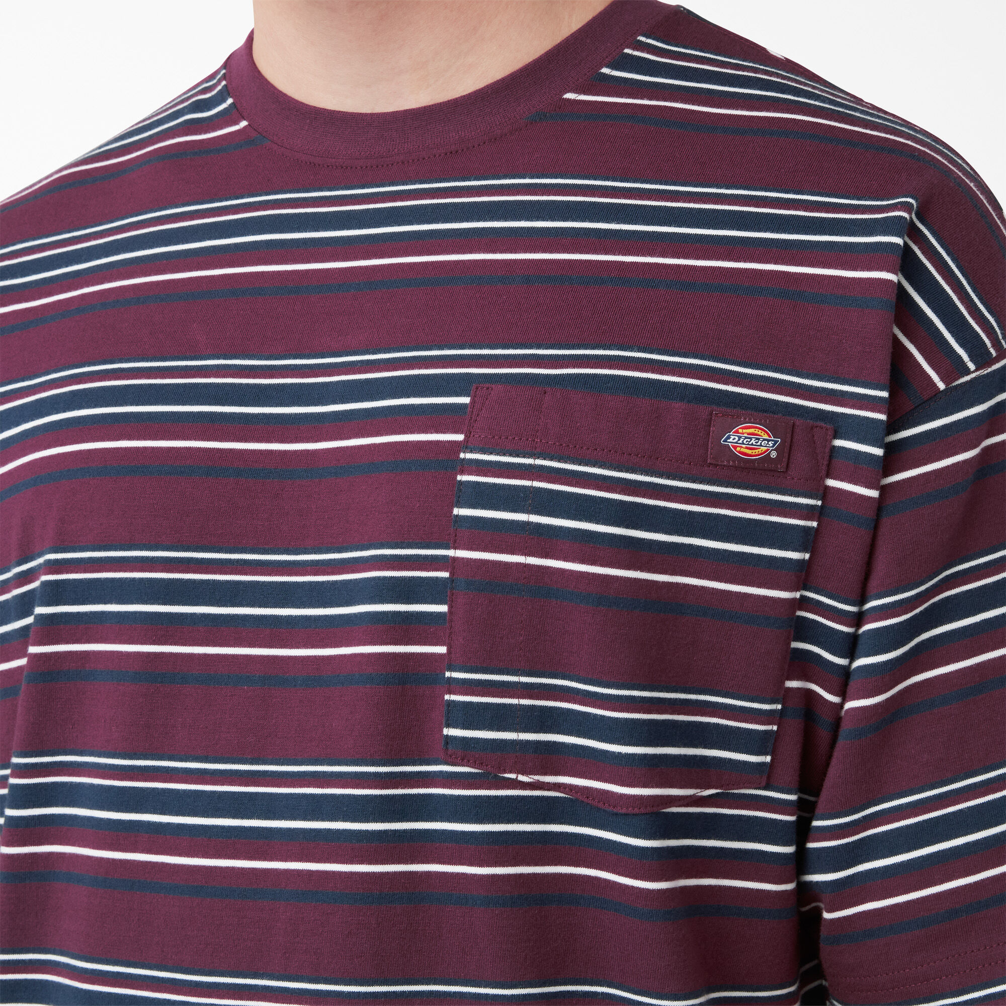 Relaxed Fit Striped Pocket T-Shirt