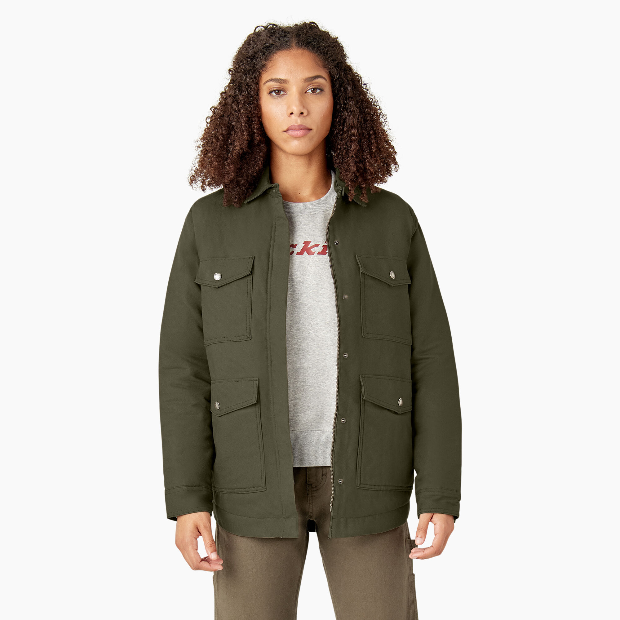 Women's Duck Fleece Lined Chore Coat