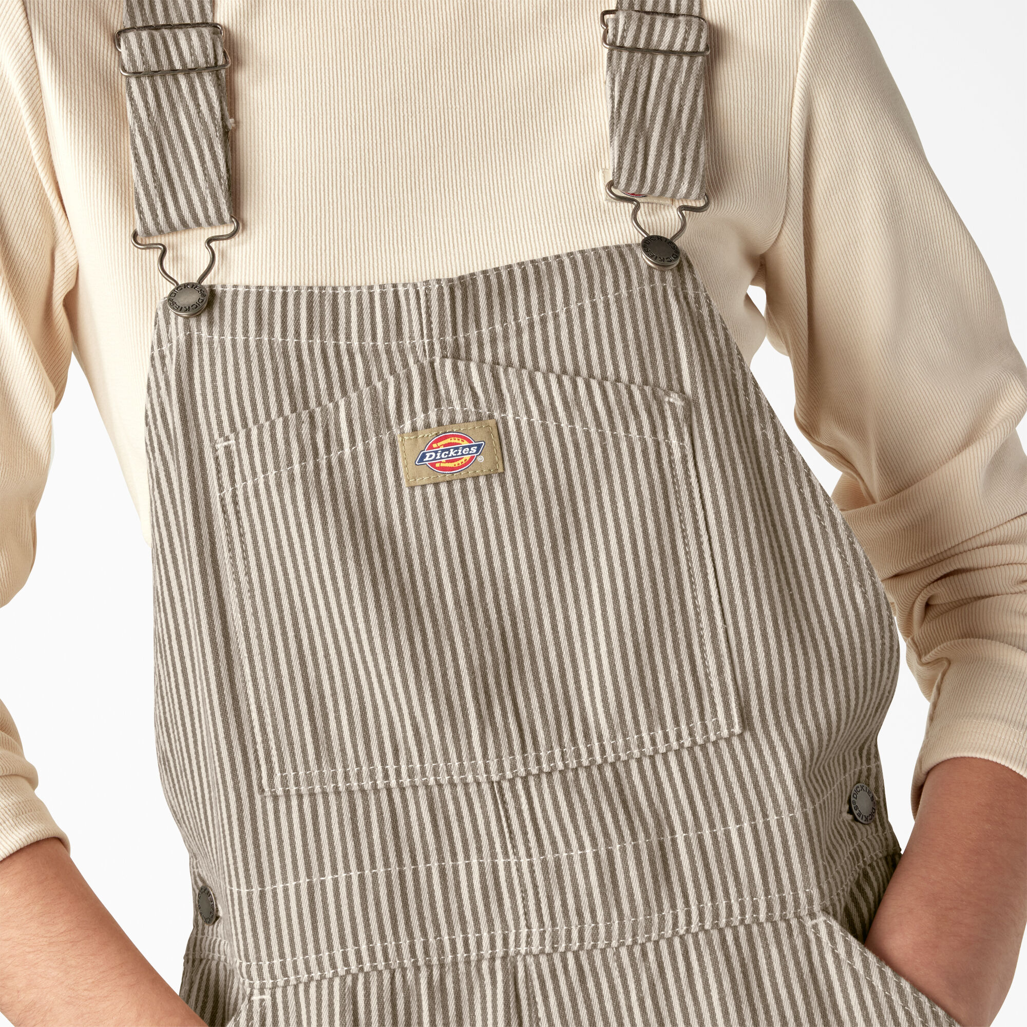 Women’s Regular Fit Hickory Stripe Bib Overalls