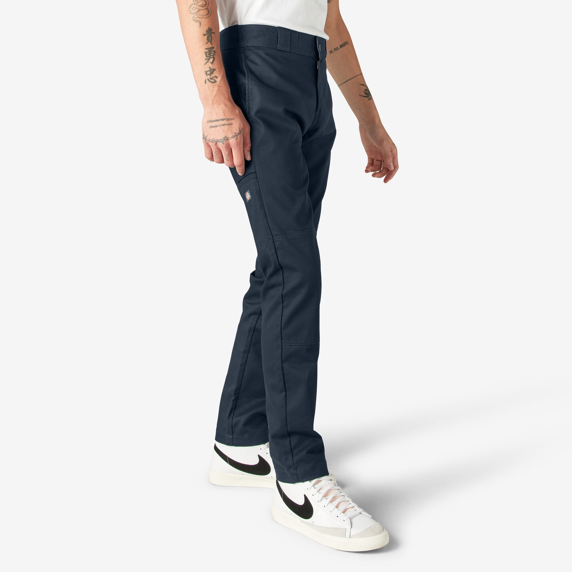 Skinny Fit Double Knee Work Pants