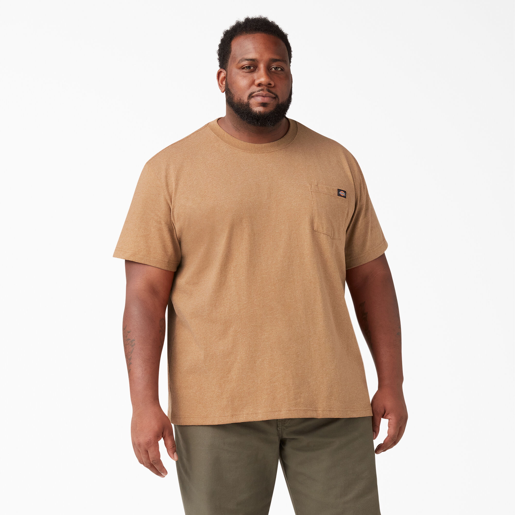 Heavyweight Heathered Short Sleeve Pocket T-Shirt