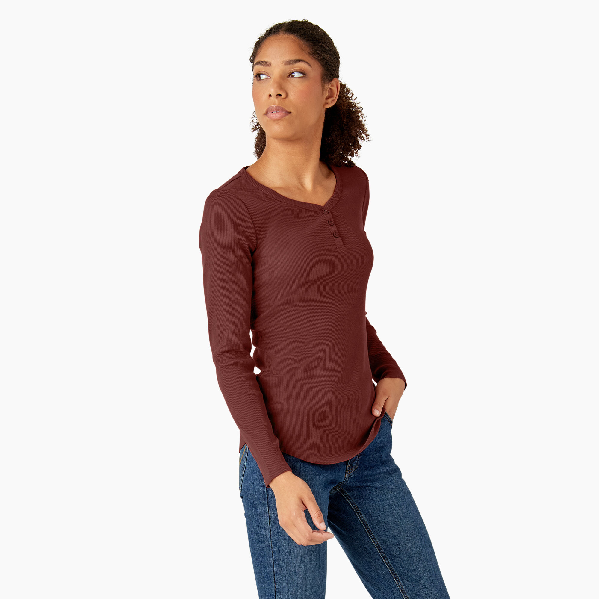 Women's Henley Long Sleeve Shirt