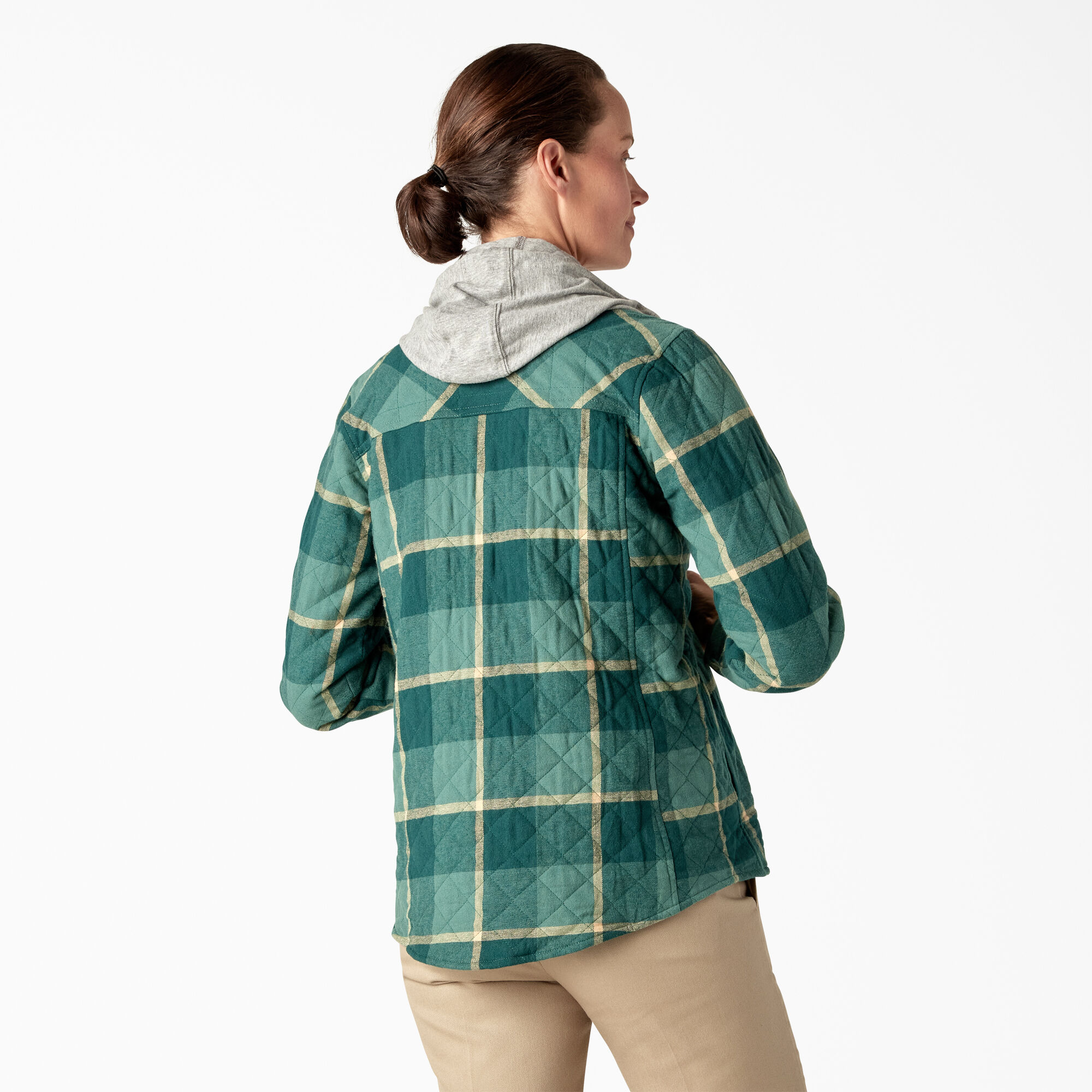 Women’s Flannel Hooded Shirt Jacket