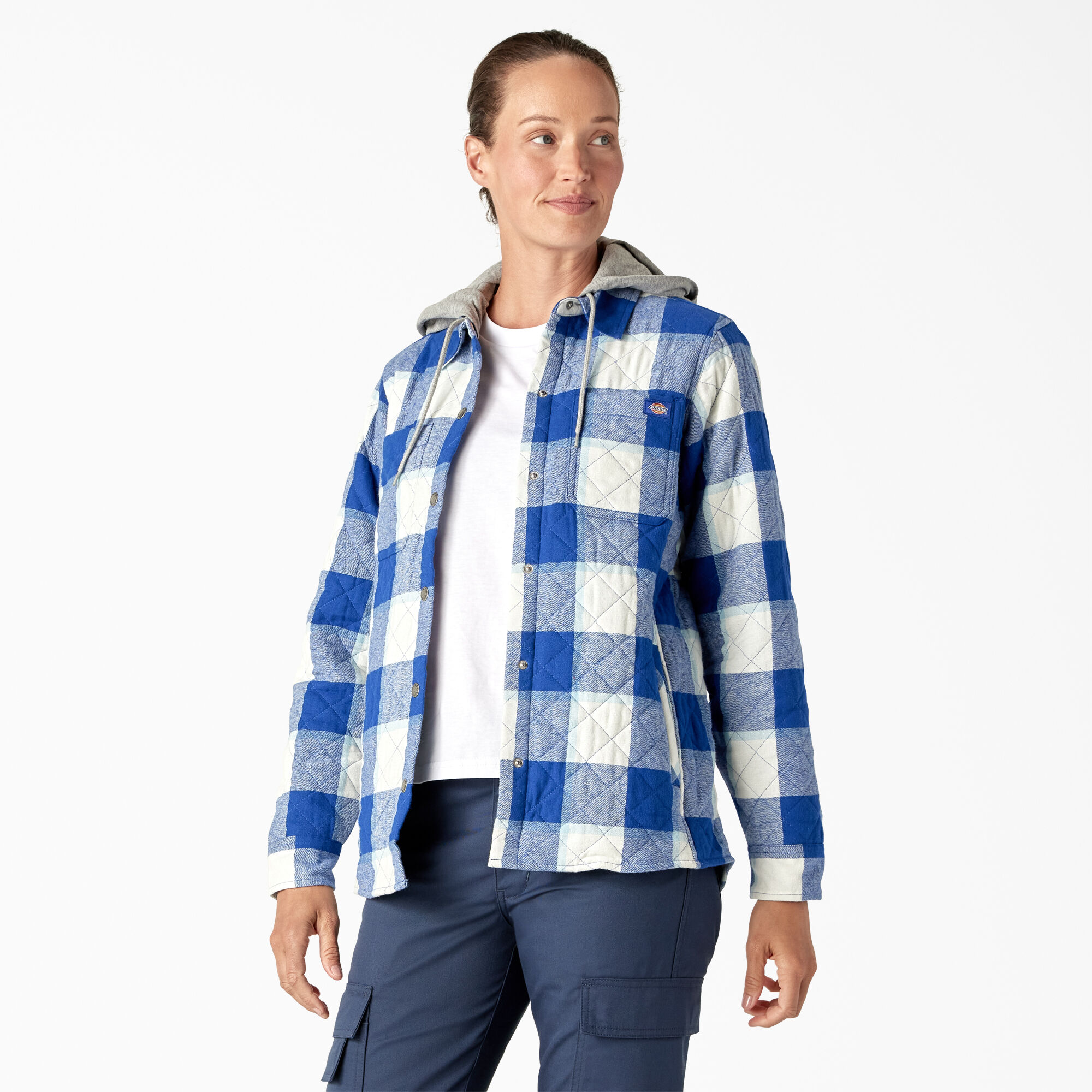 Women’s Flannel Hooded Shirt Jacket
