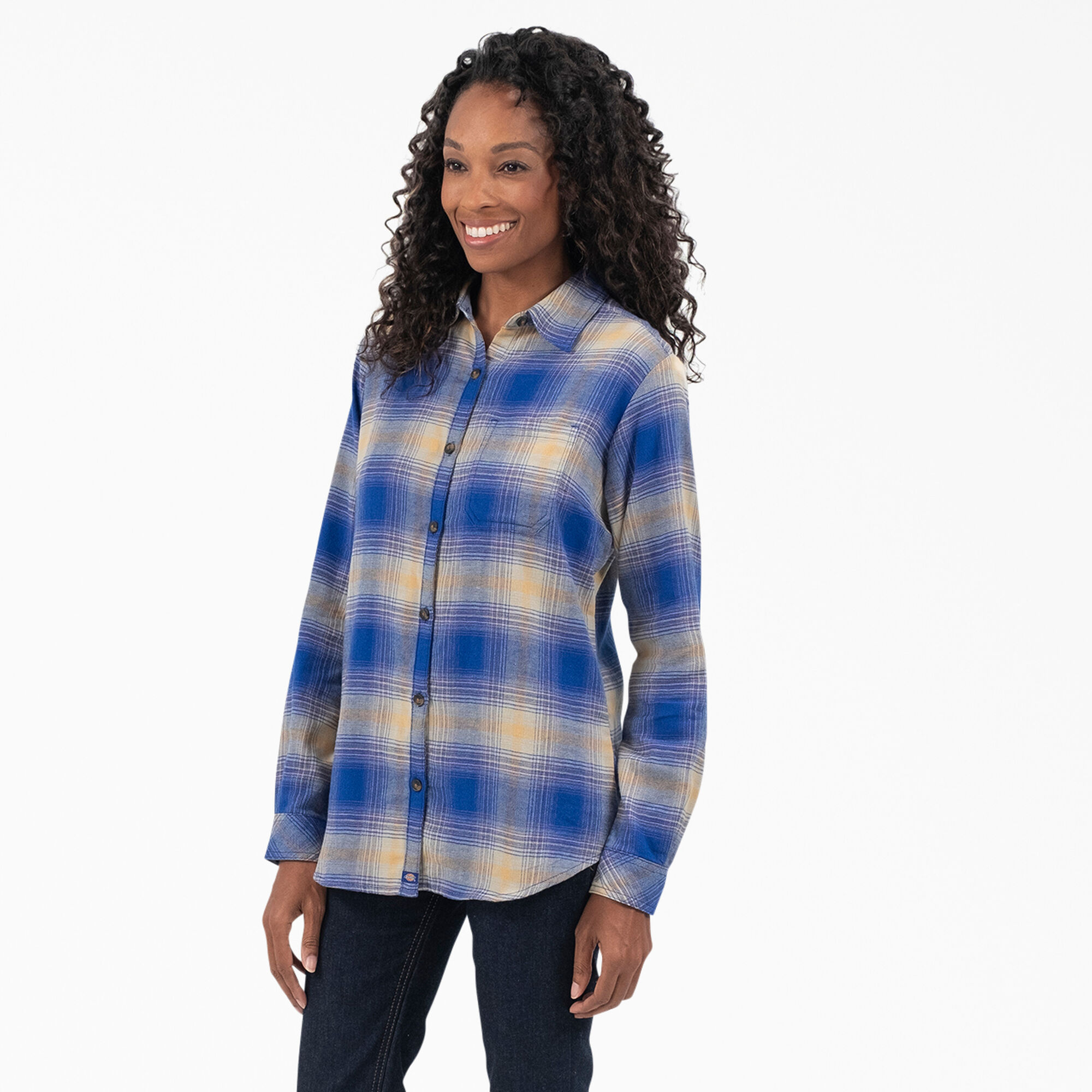 Women's Plaid Flannel Long Sleeve Shirt