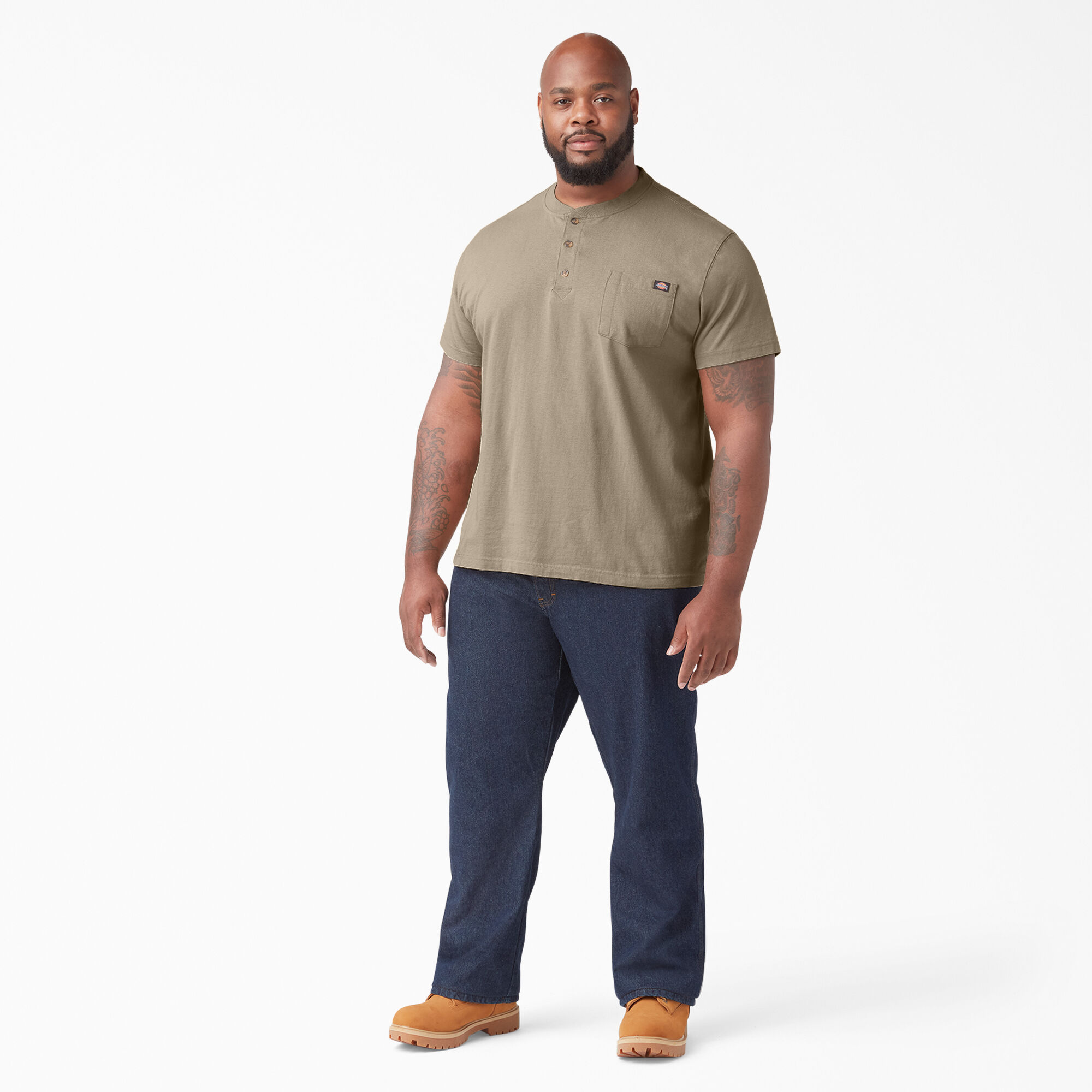 Heavyweight Short Sleeve Henley T-Shirt