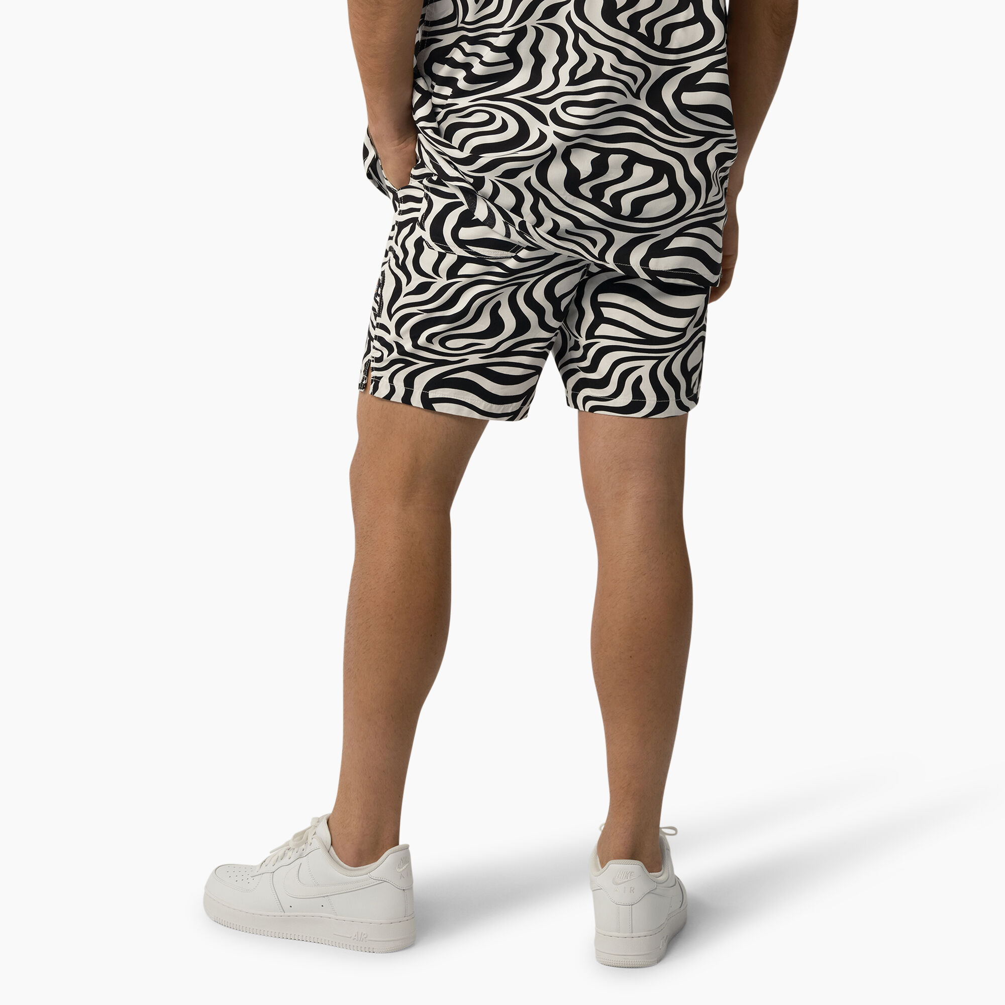 Zebra Print Modern Fit Drawstring Shorts, 6