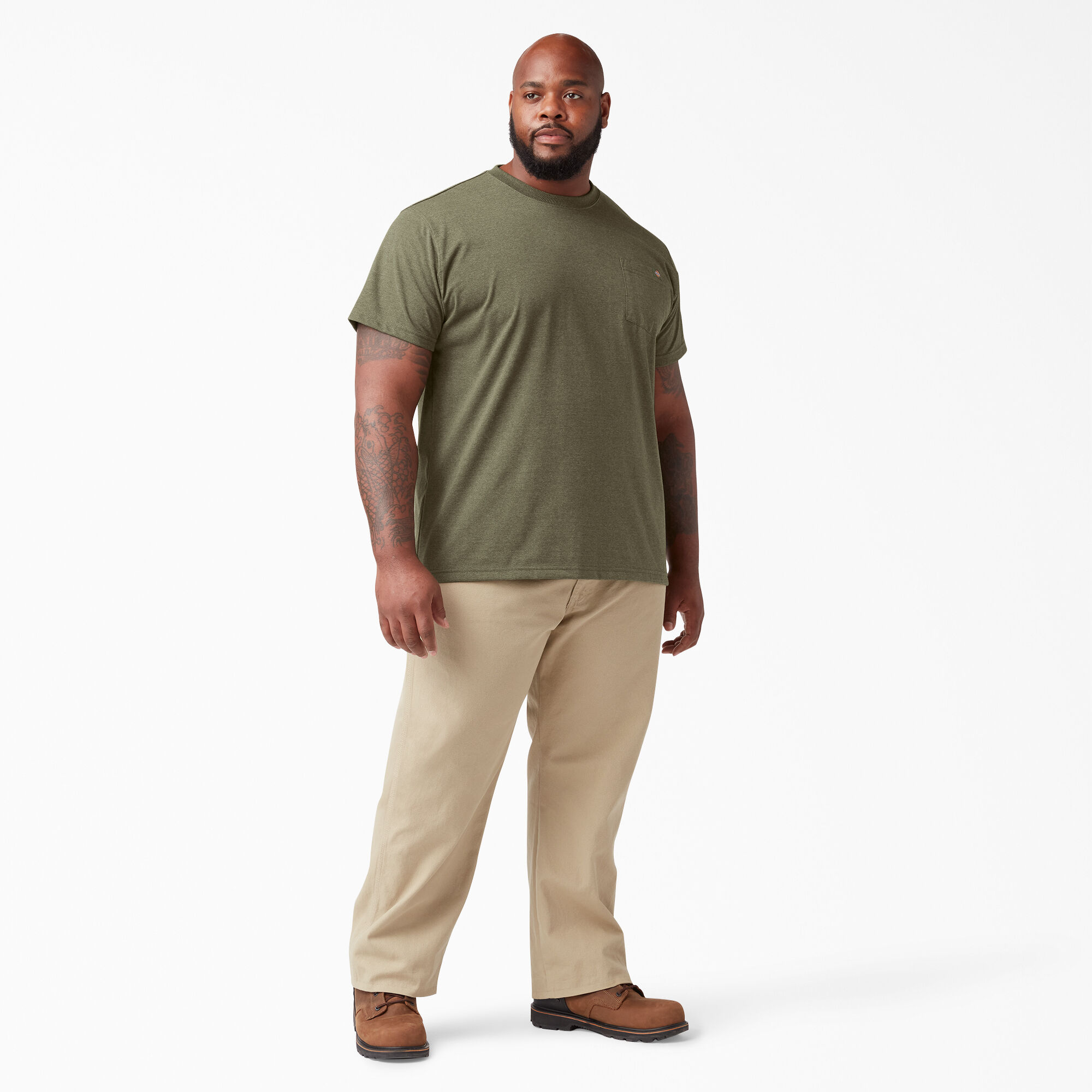 Heavyweight Heathered Short Sleeve Pocket T-Shirt