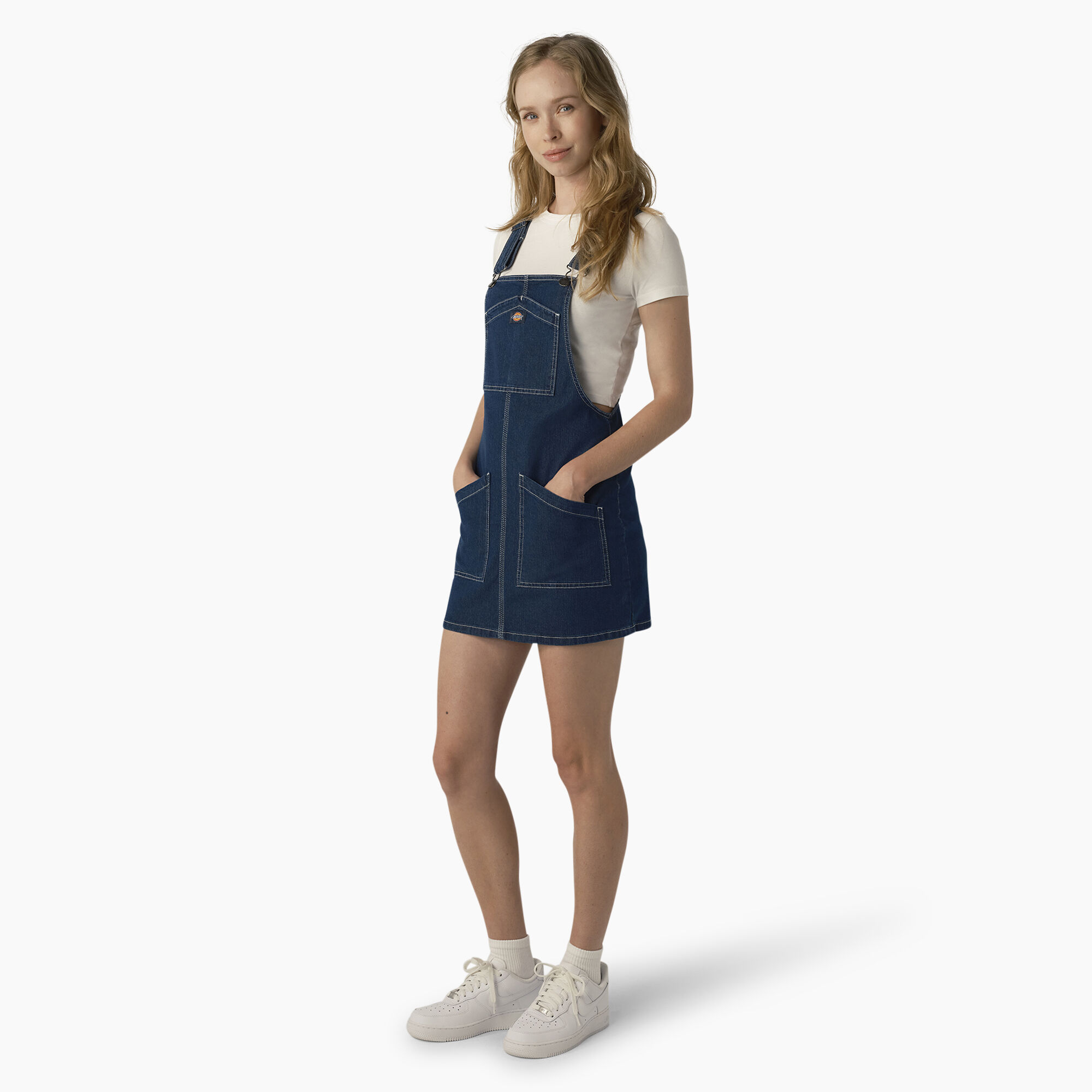 Women's Regular Fit Denim Bib Overall Dress
