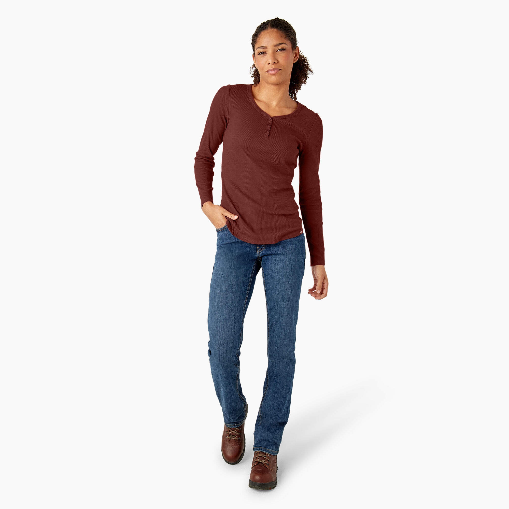 Women's Henley Long Sleeve Shirt