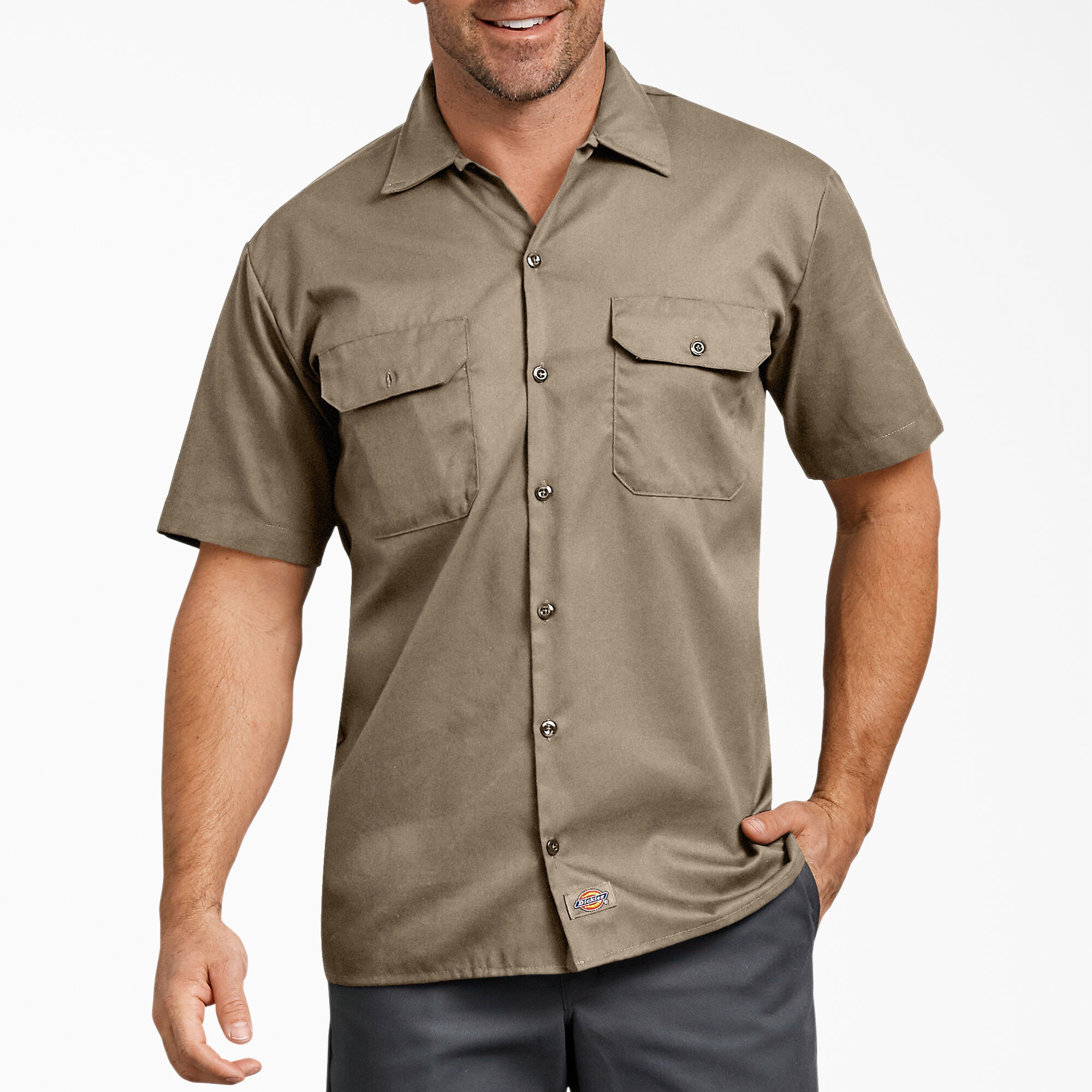 Relaxed Fit Short Sleeve Work Shirt