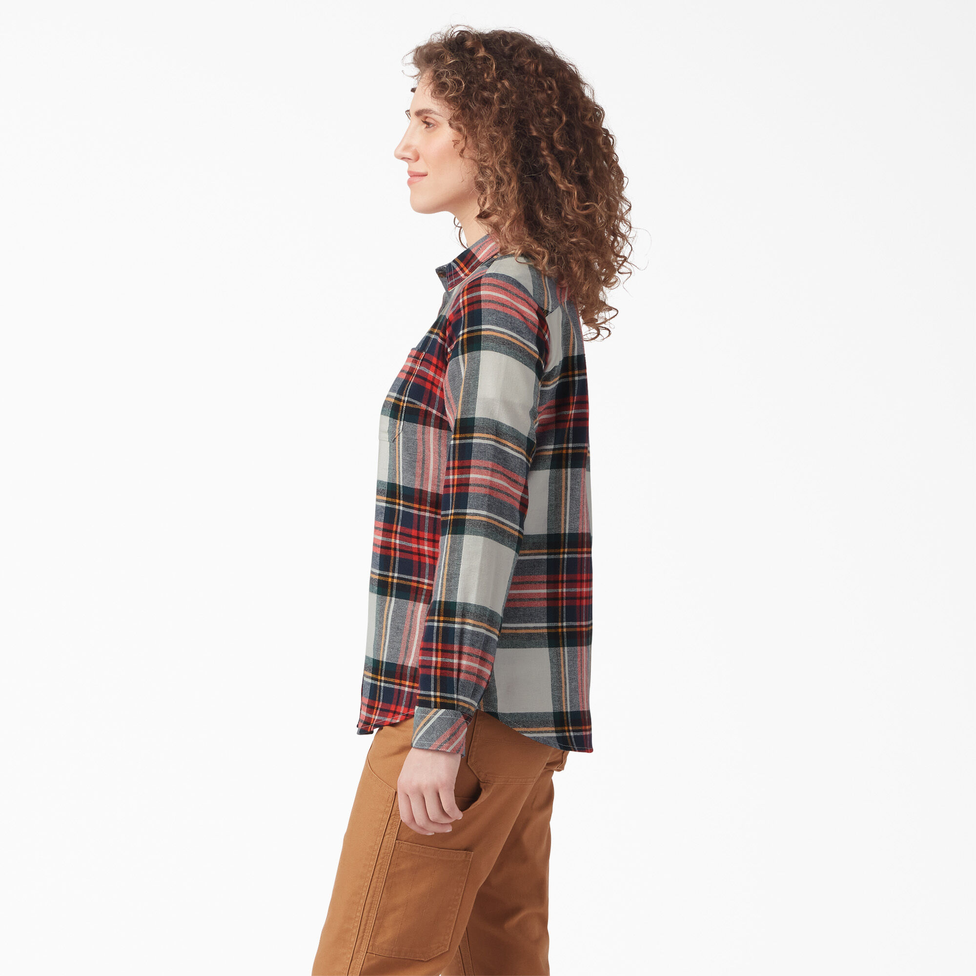 Women's Plaid Flannel Long Sleeve Shirt