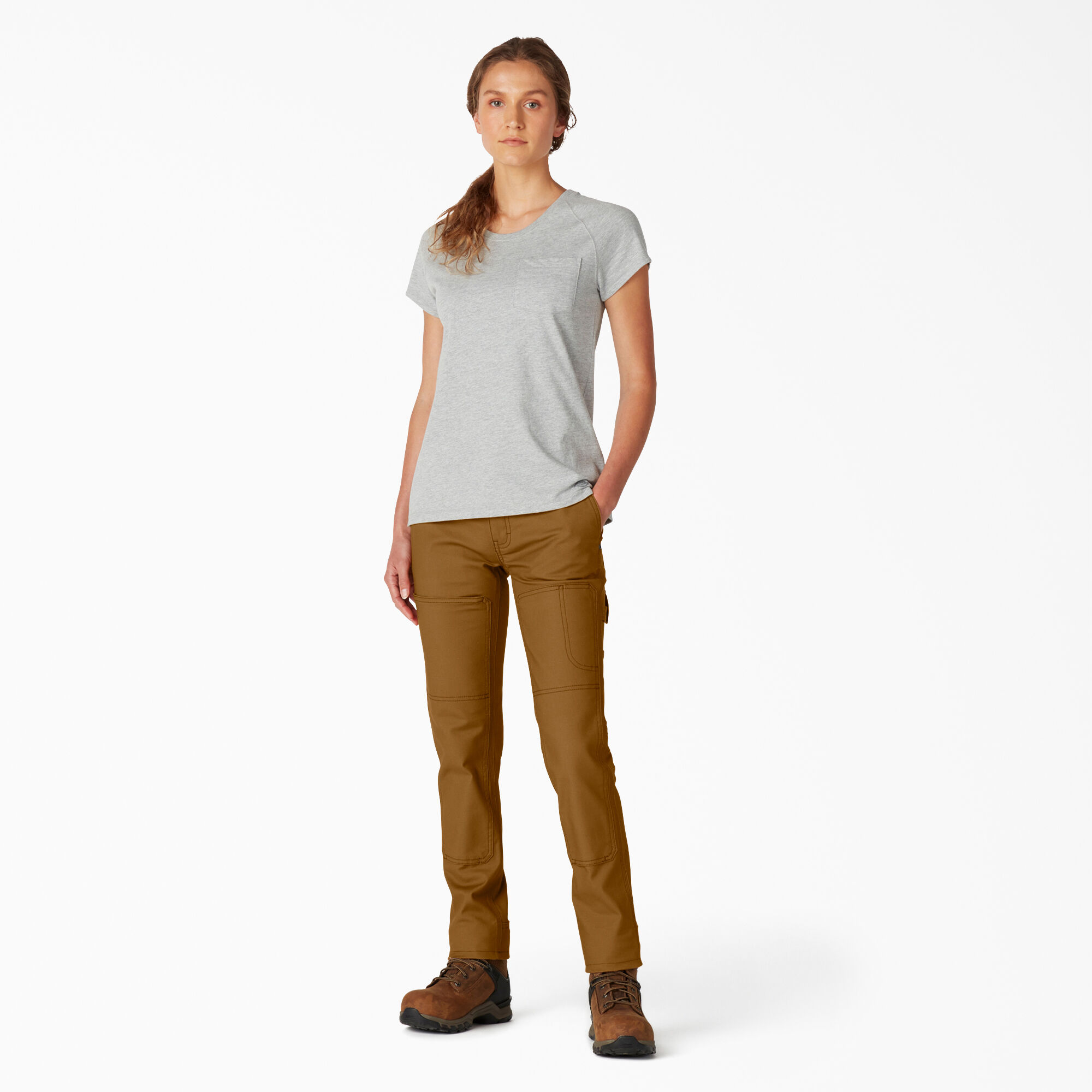 Women's FLEX DuraTech Straight Fit Pants, Brown Duck