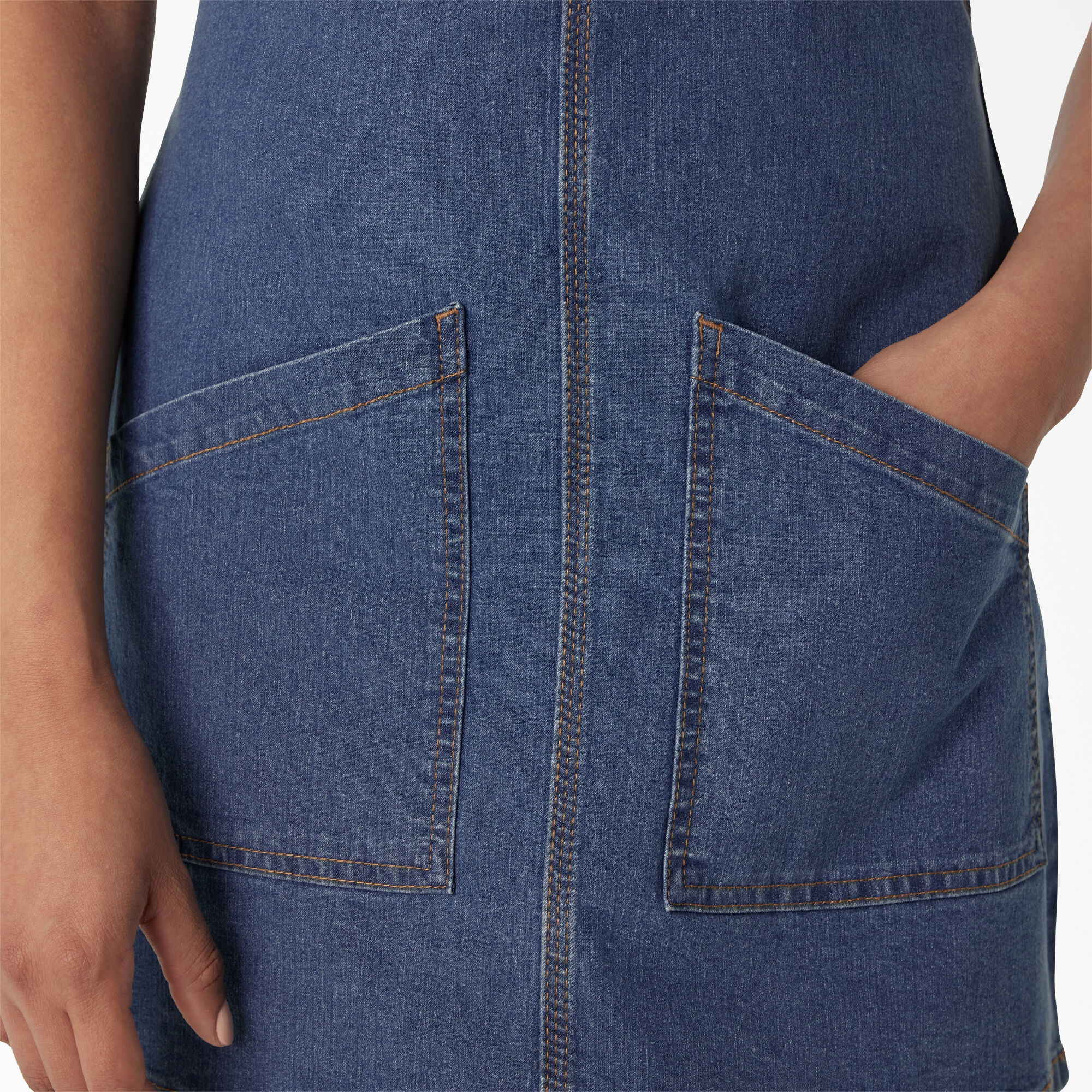 Women's Regular Fit Denim Bib Overall Dress