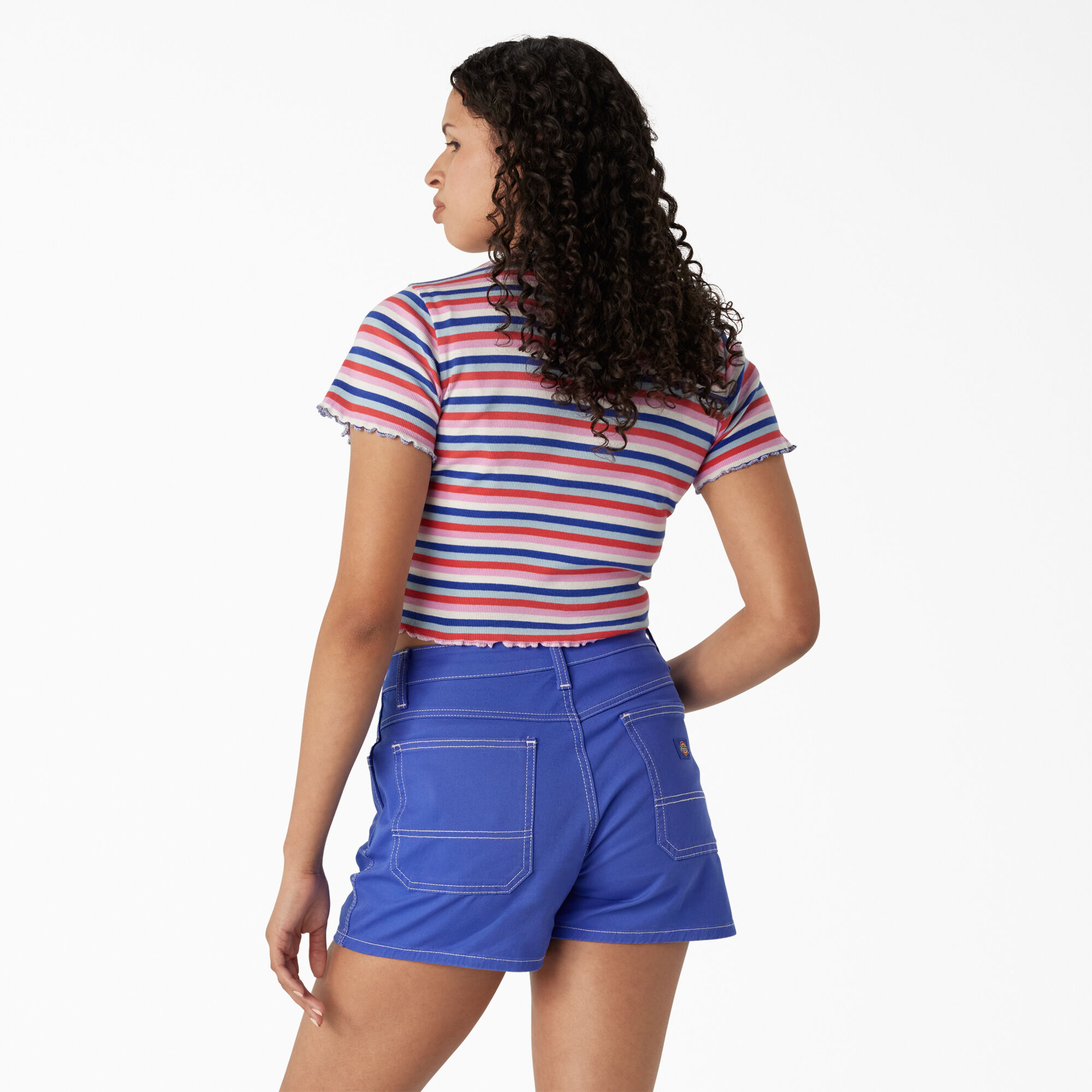 Women's Striped Cropped Baby T-Shirt