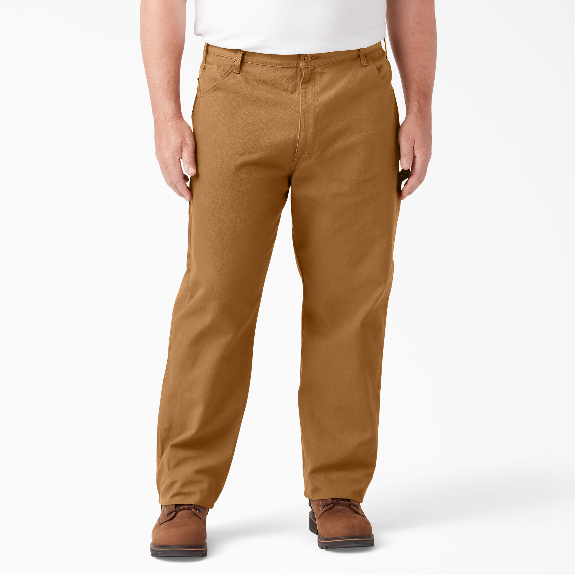 Relaxed Fit Heavyweight Duck Carpenter Pants, Rinsed Brown Duck