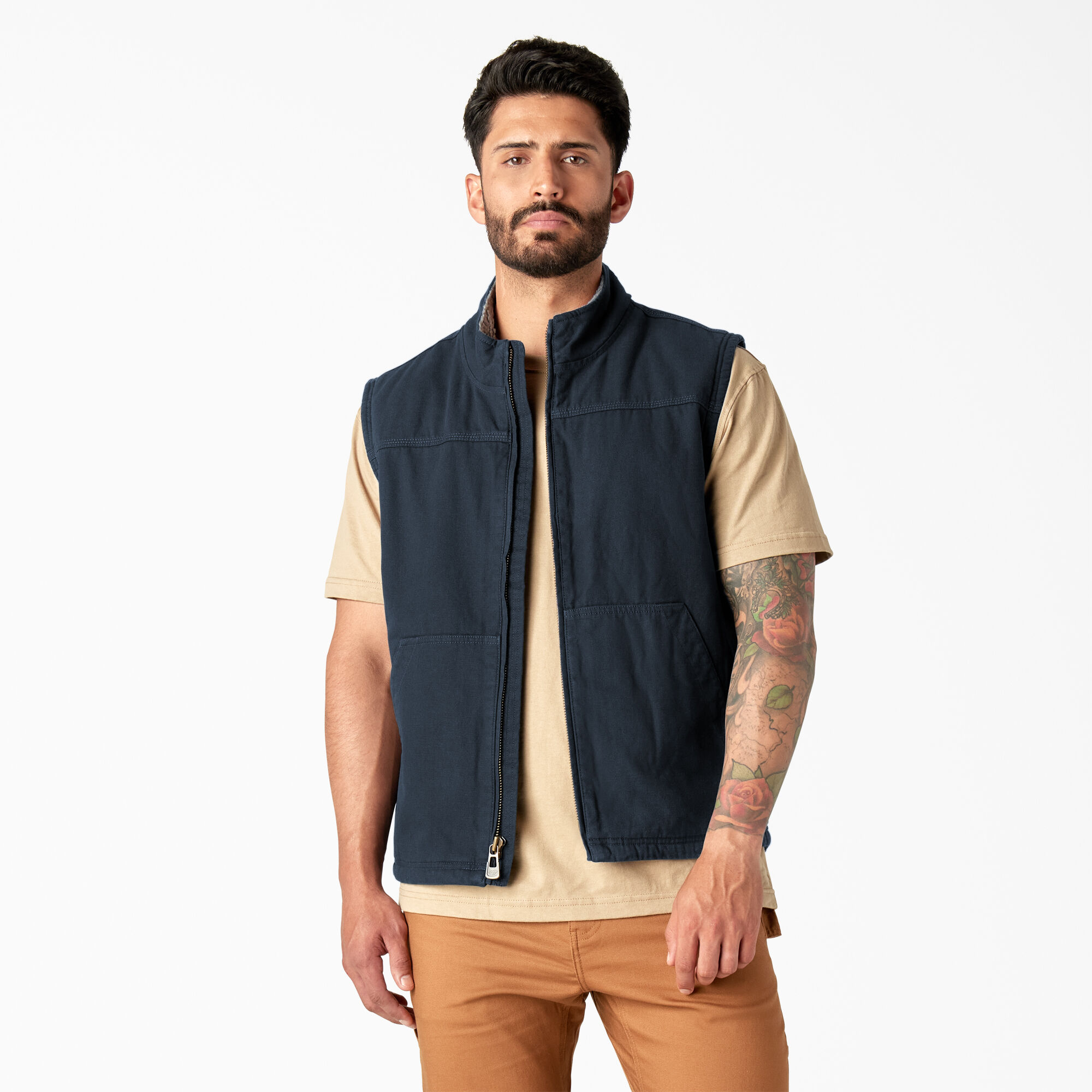 Duck Canvas High Pile Fleece Lined Vest