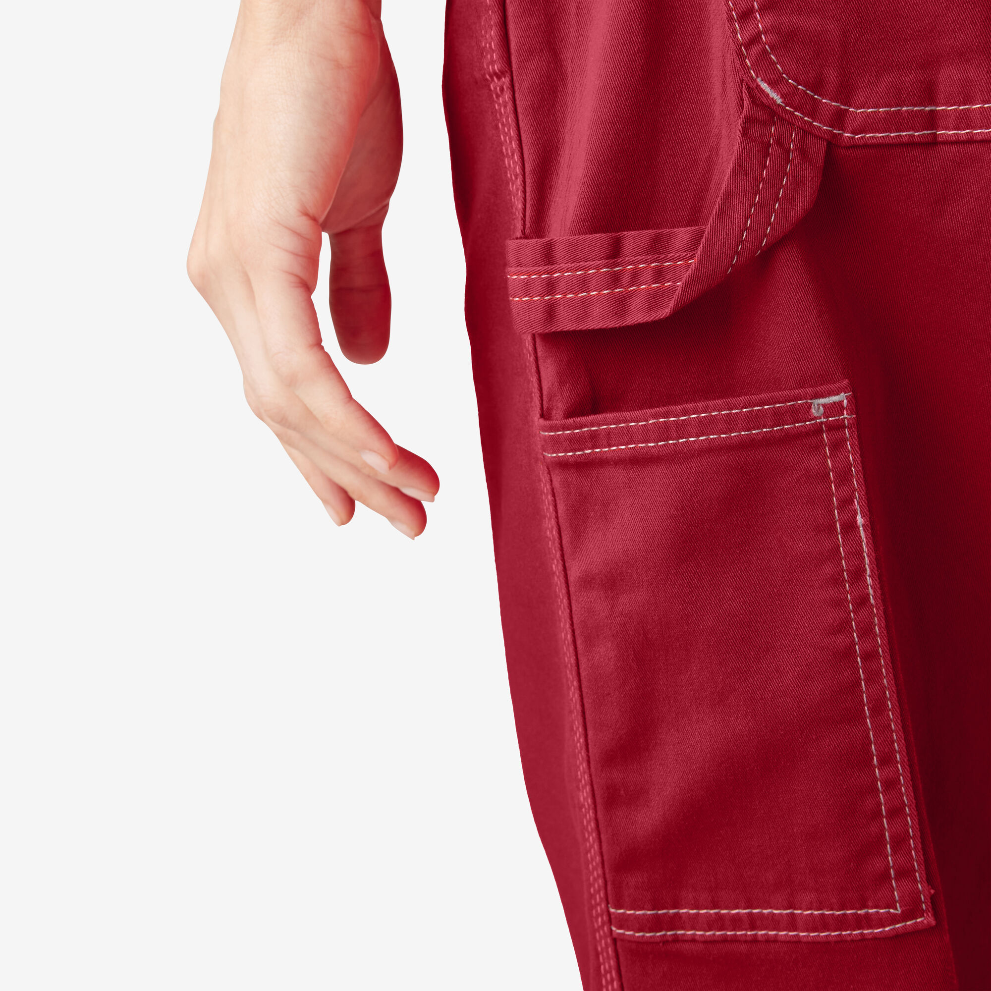 Women's Relaxed Fit Carpenter Pants, English Red