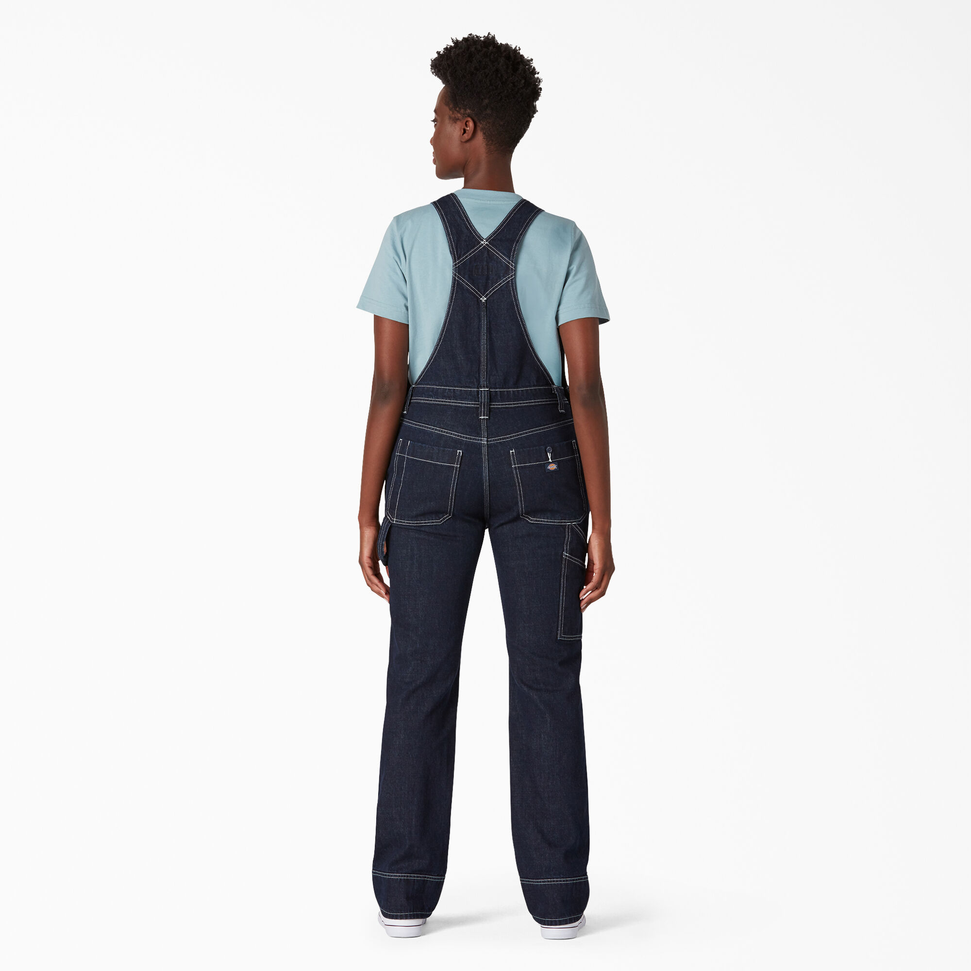 Women's Denim Double Knee Bib Overalls