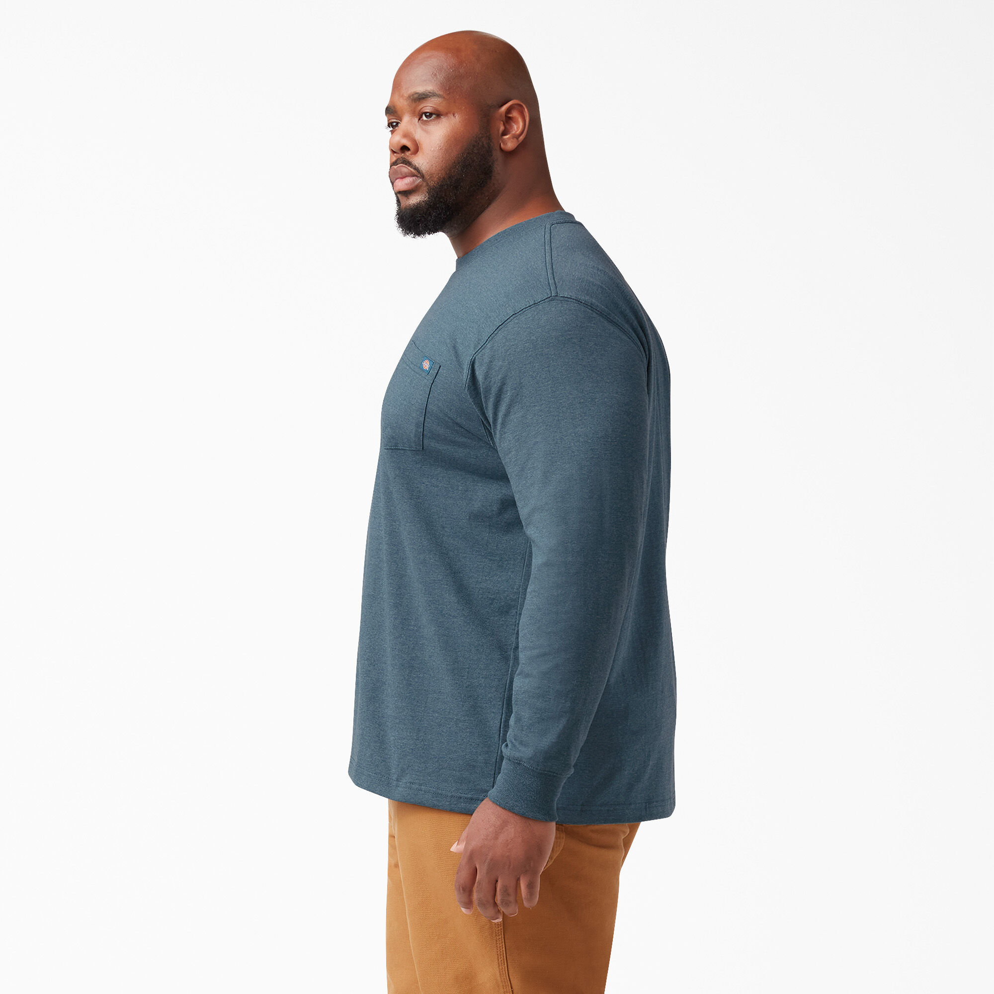 Heavyweight Heathered Long Sleeve Pocket T-Shirt