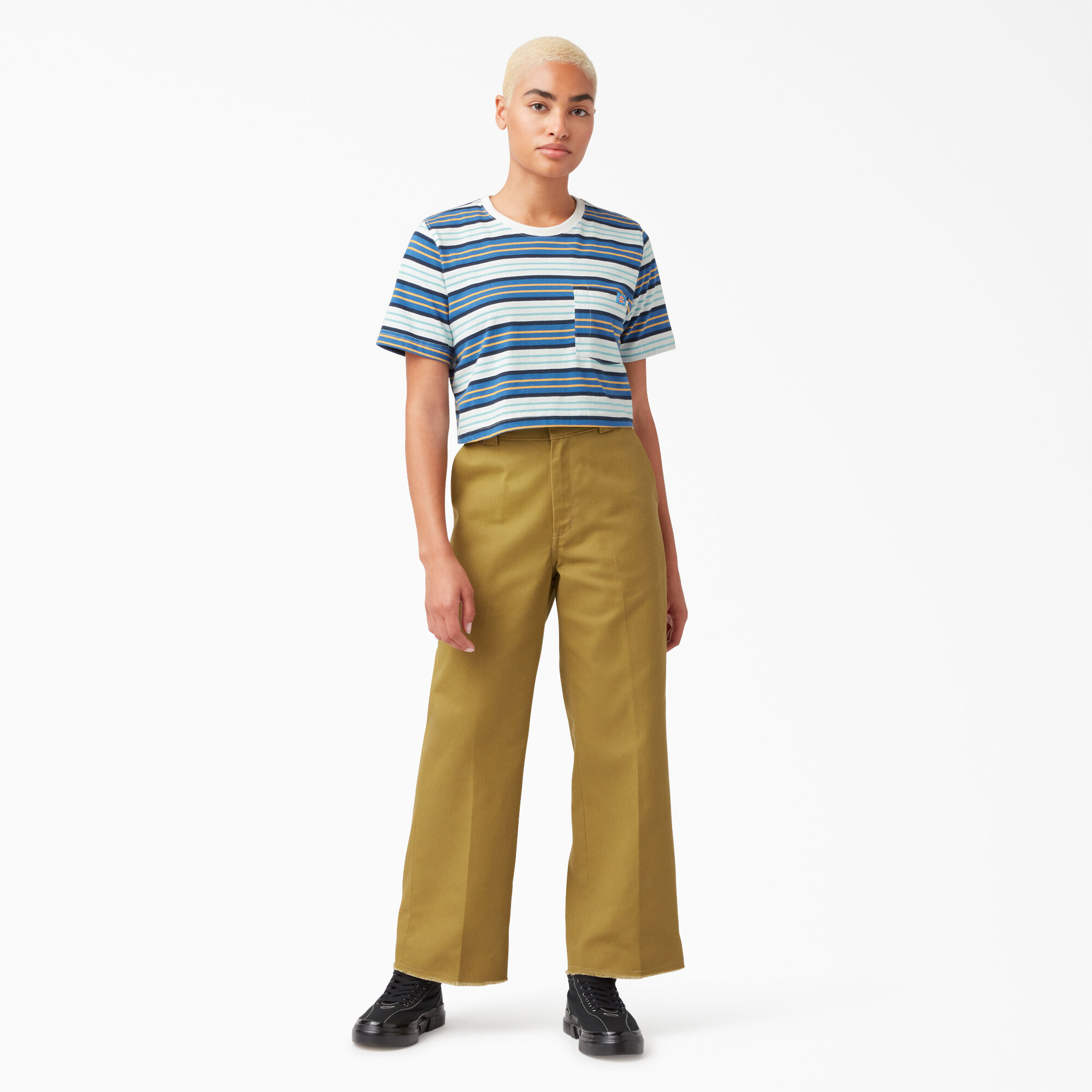 Women’s Striped Cropped T-Shirt