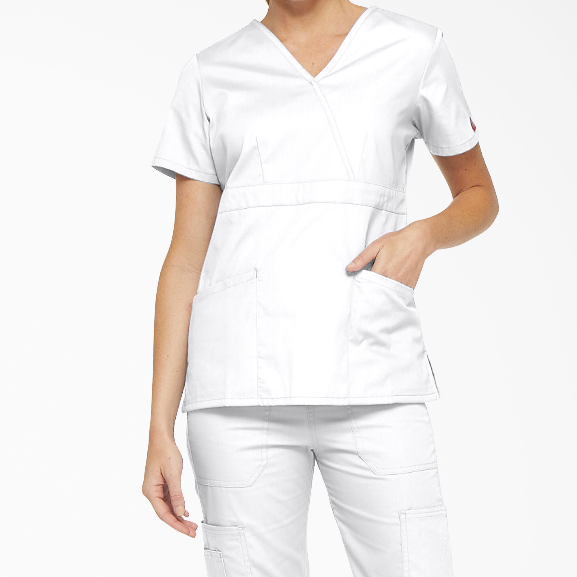 Women's EDS Signature Mock Wrap Scrub Top