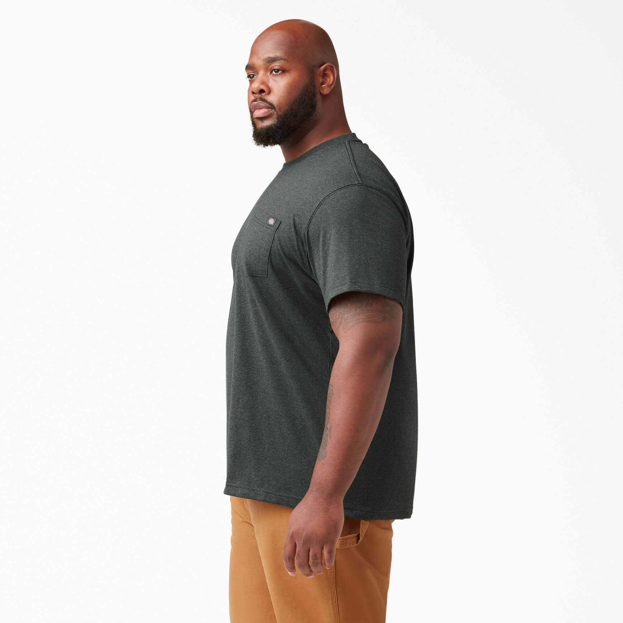 Heavyweight Heathered Short Sleeve Pocket T-Shirt