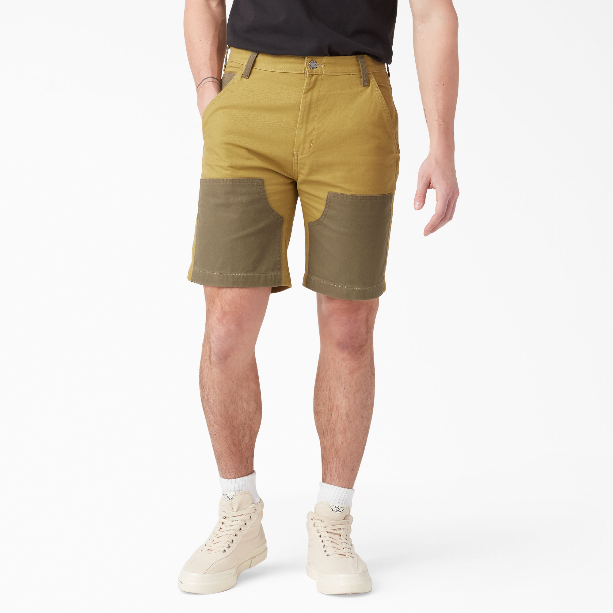 Regular Fit Contrast Chap Front Shorts, 9