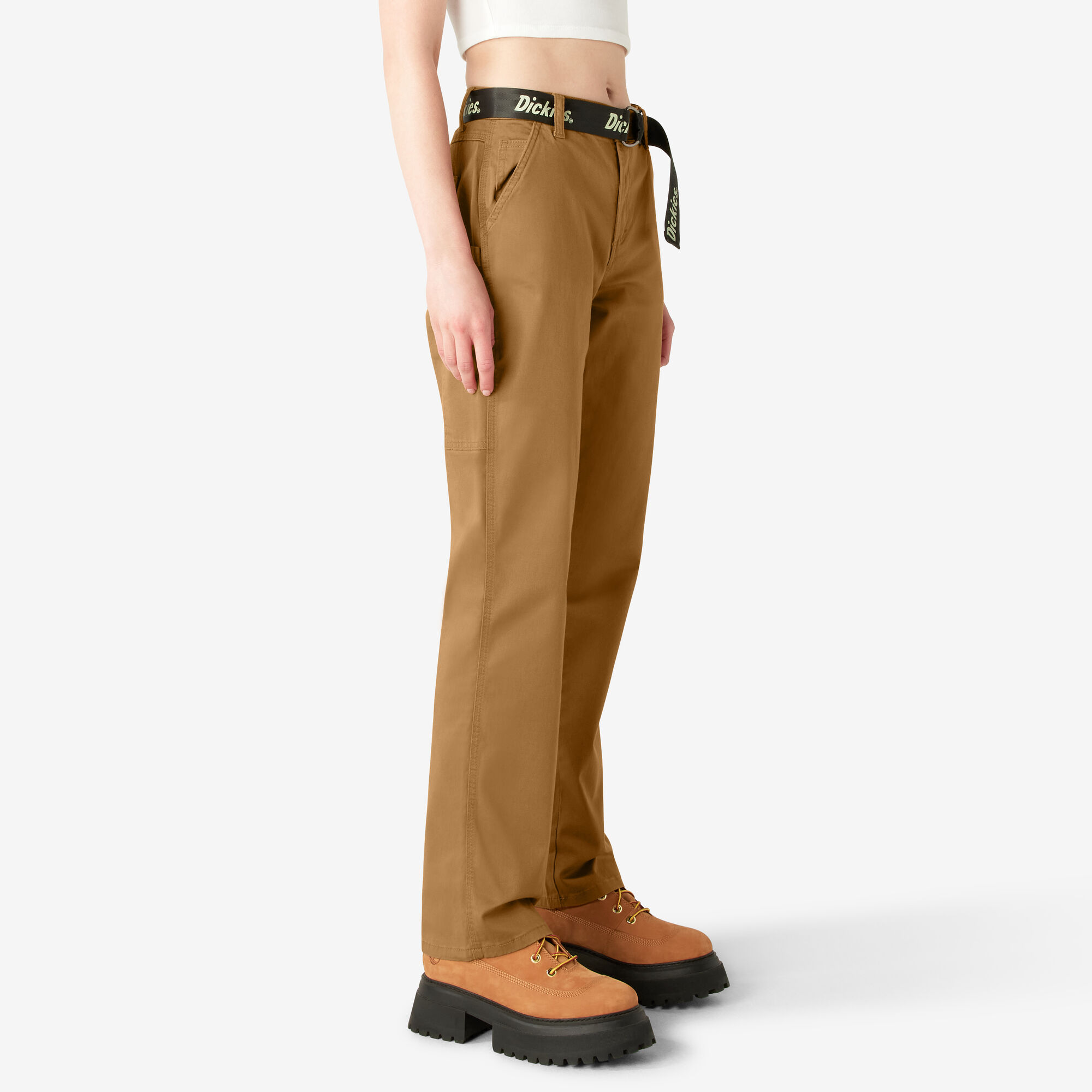 Women's Relaxed Fit Carpenter Pants, Brown Duck