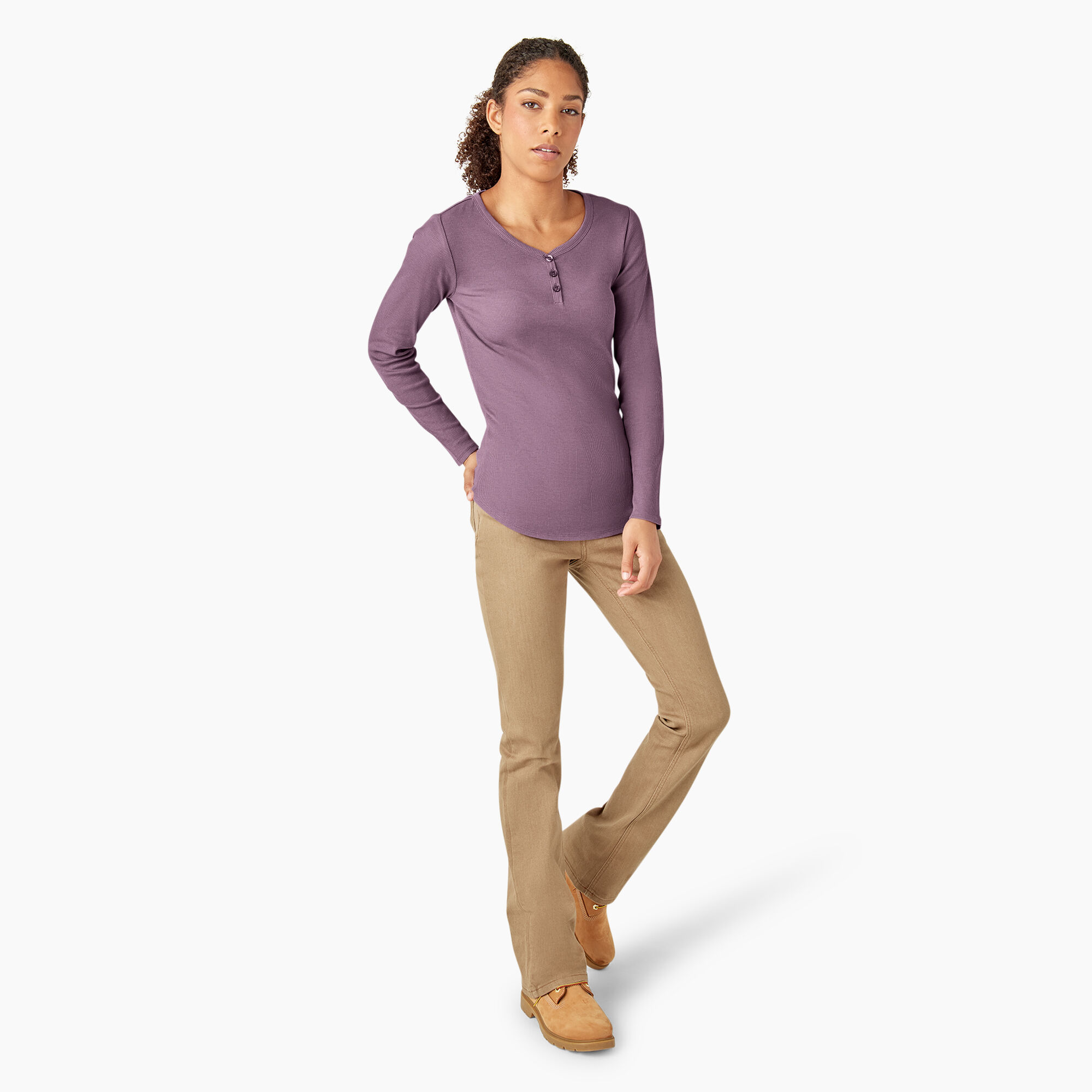 Women's Henley Long Sleeve Shirt