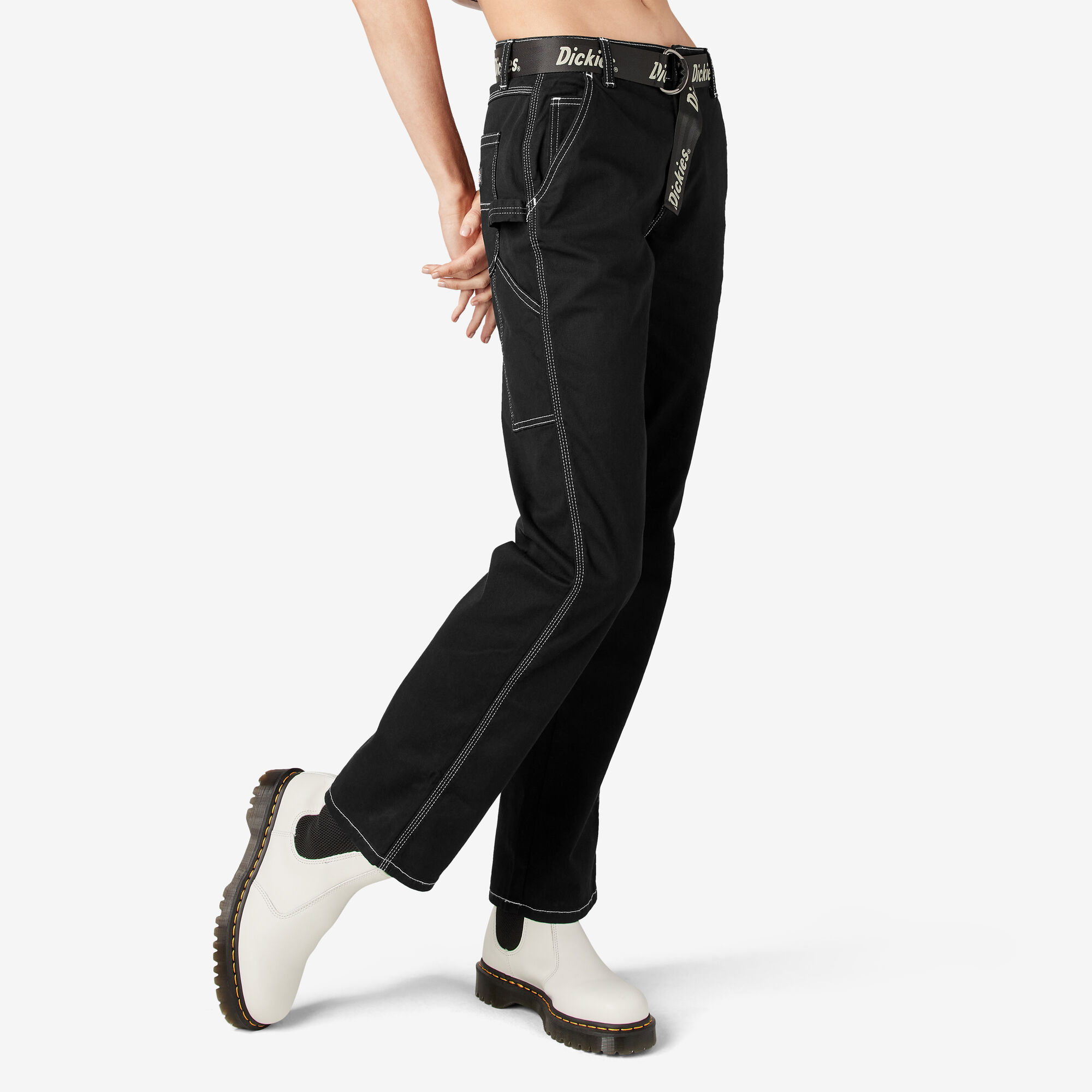 Women's Relaxed Fit Carpenter Pants, Black
