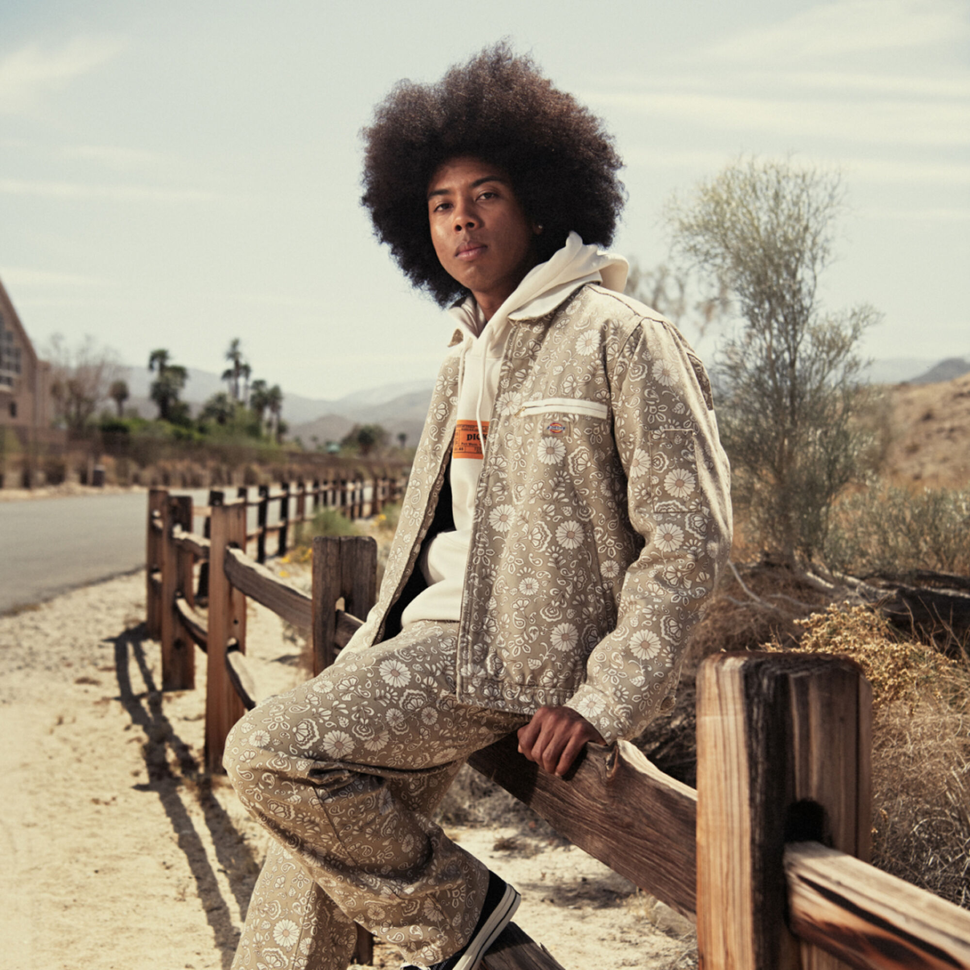 Ellis Floral Print Duck Canvas Pants