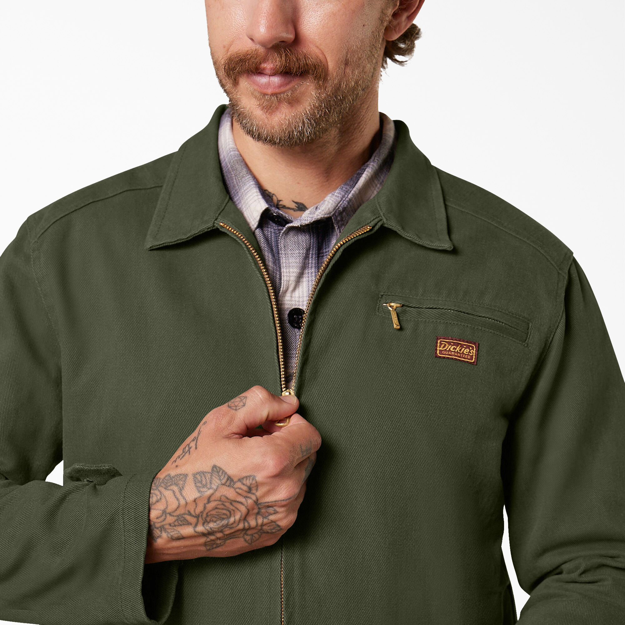 Dickies 1922 Brushed Twill Jacket, Rinsed Dusty Olive