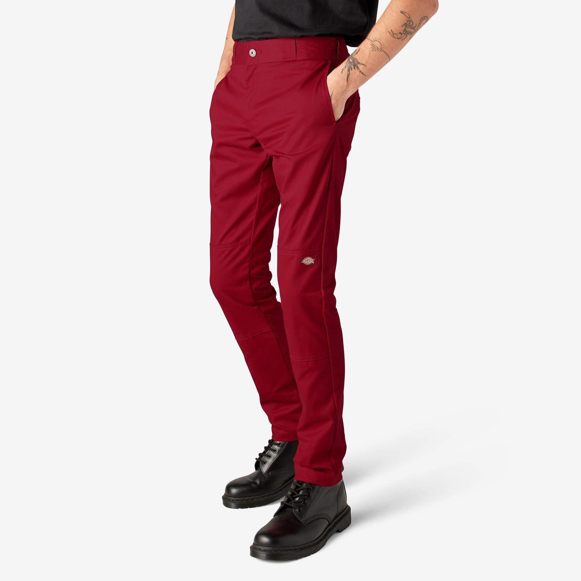 Skinny Fit Double Knee Work Pants