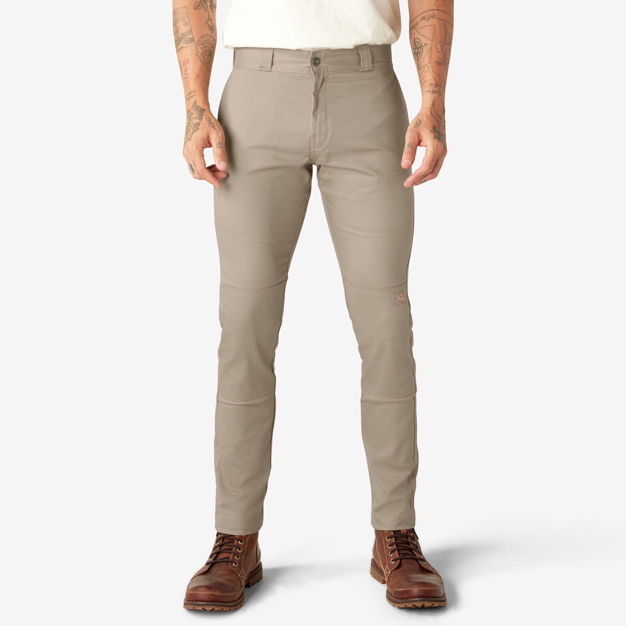 Skinny Fit Double Knee Work Pants