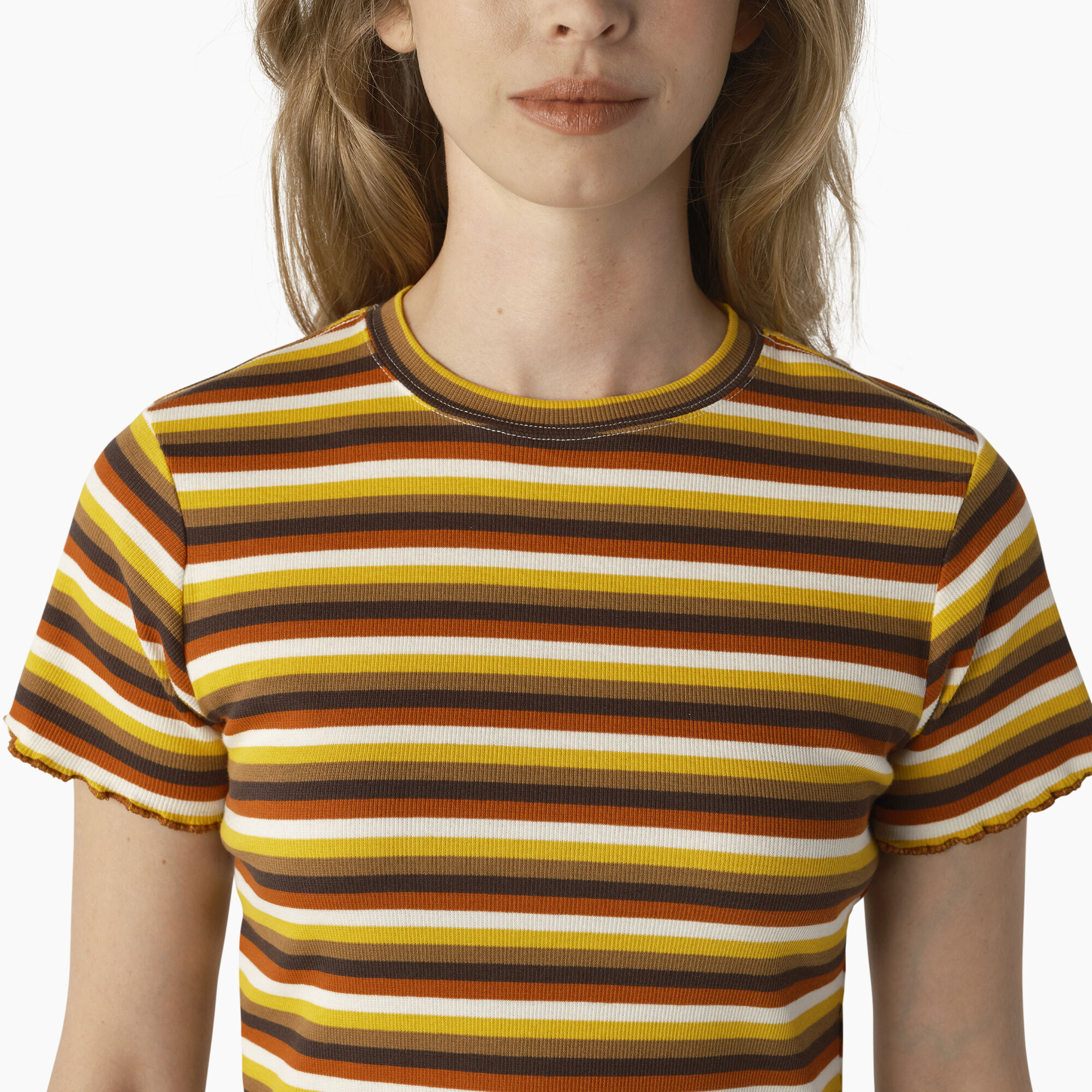 Women's Striped Cropped Baby T-Shirt