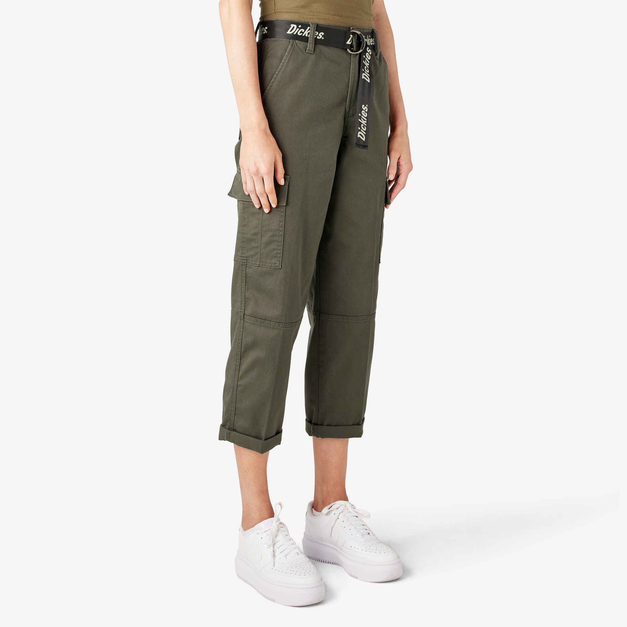 Women's Relaxed Fit Cropped Cargo Pants