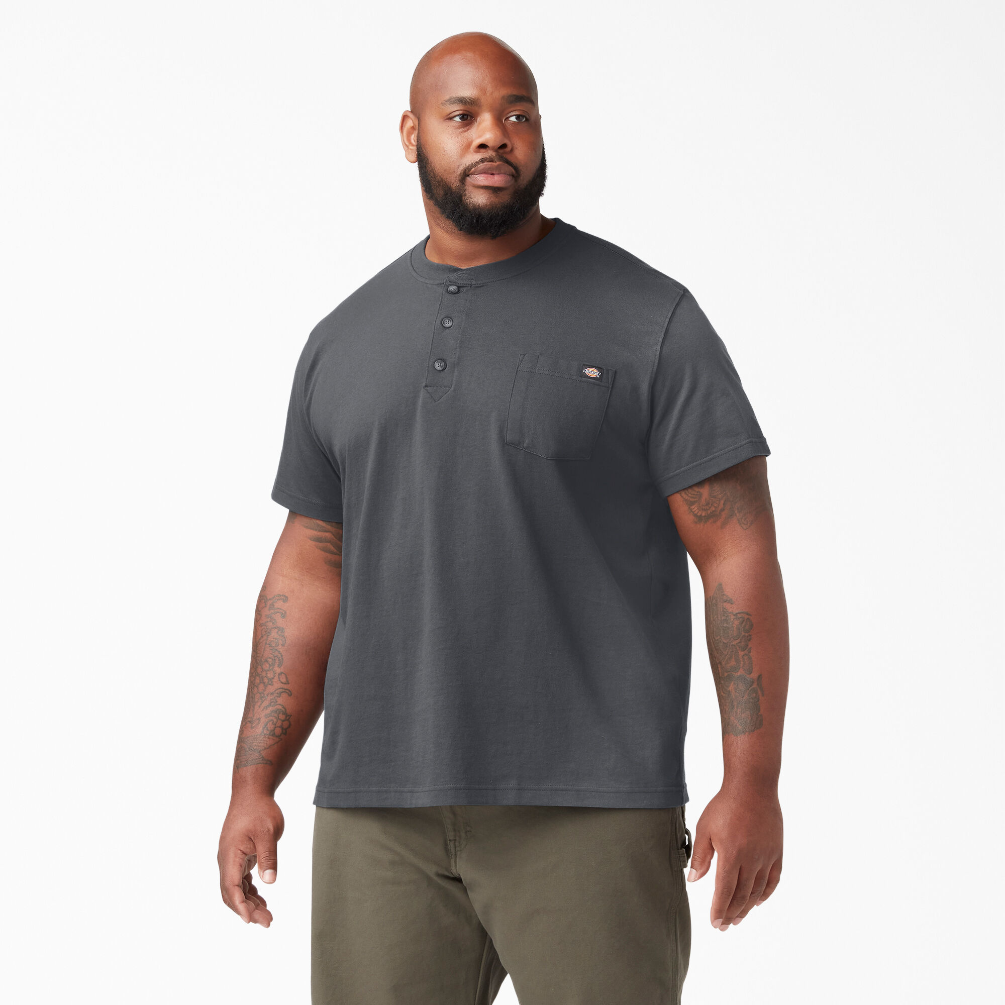 Heavyweight Short Sleeve Henley T-Shirt