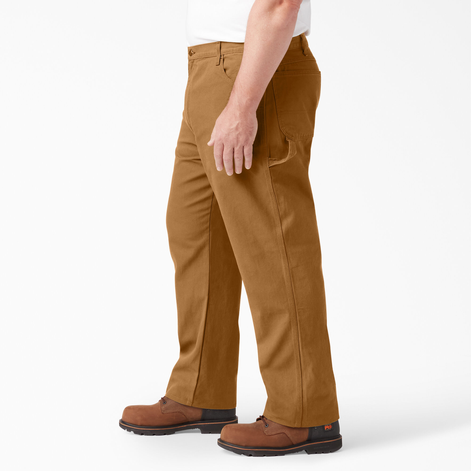 Relaxed Fit Heavyweight Duck Carpenter Pants, Rinsed Brown Duck
