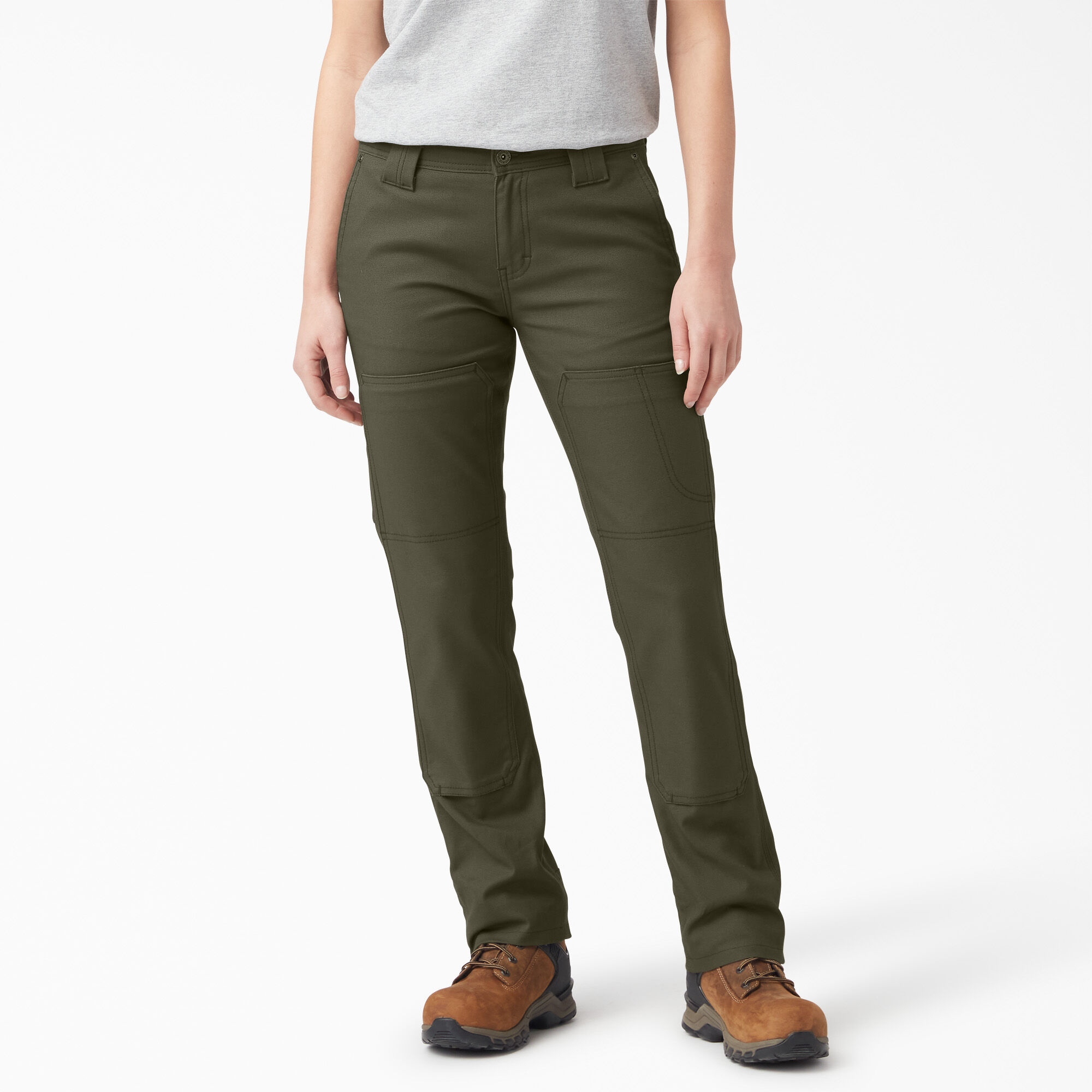 Women's FLEX DuraTech Straight Fit Pants, Moss Green