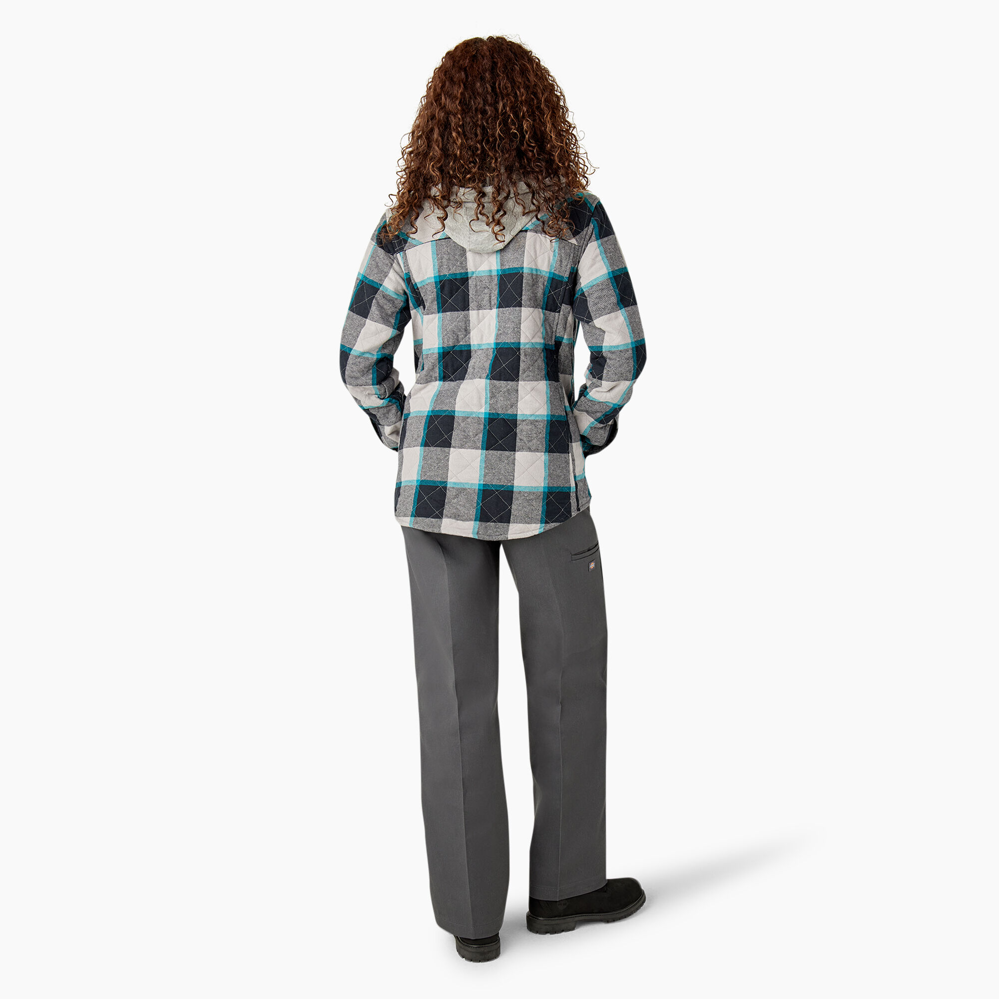Women’s Flannel Hooded Shirt Jacket