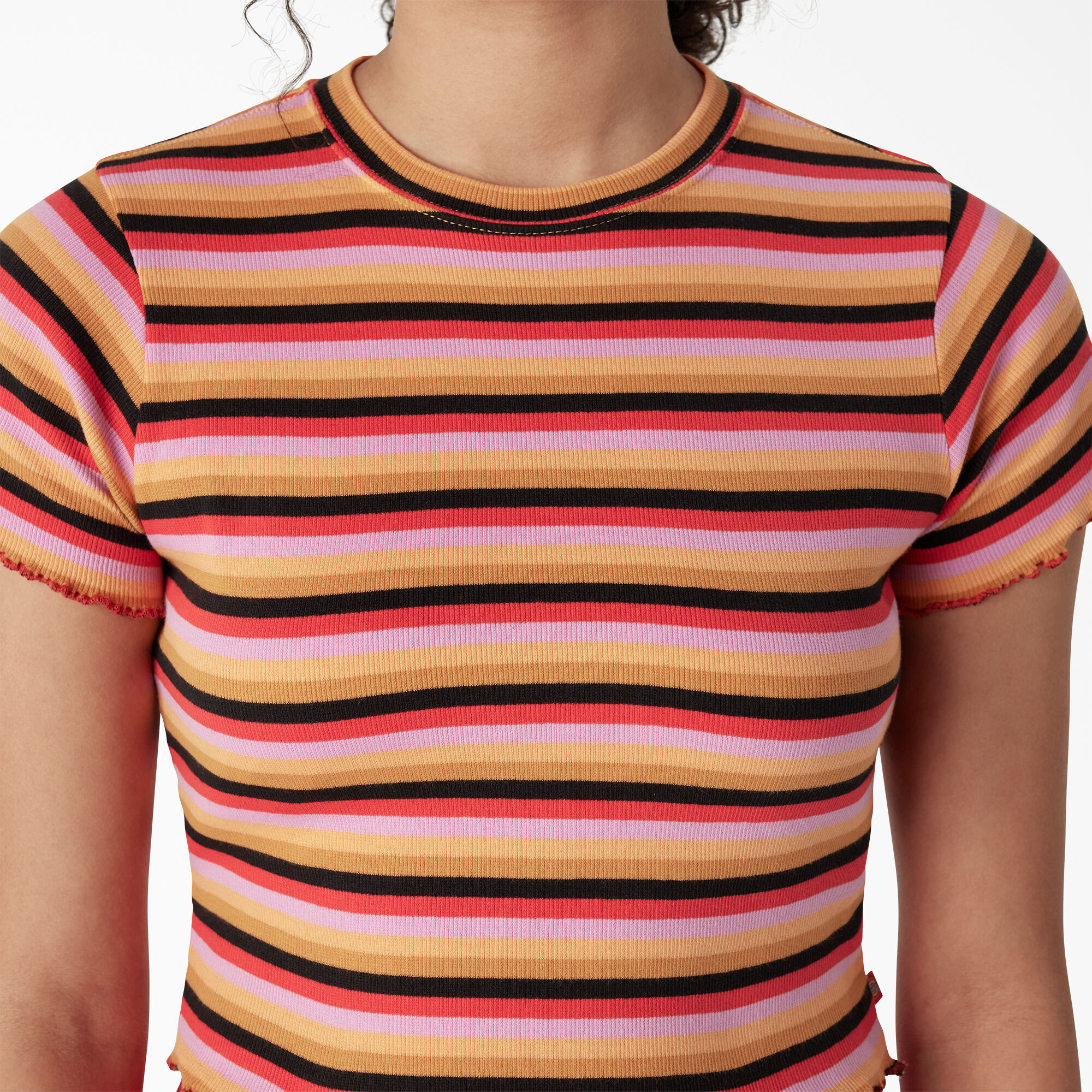 Women's Striped Cropped Baby T-Shirt