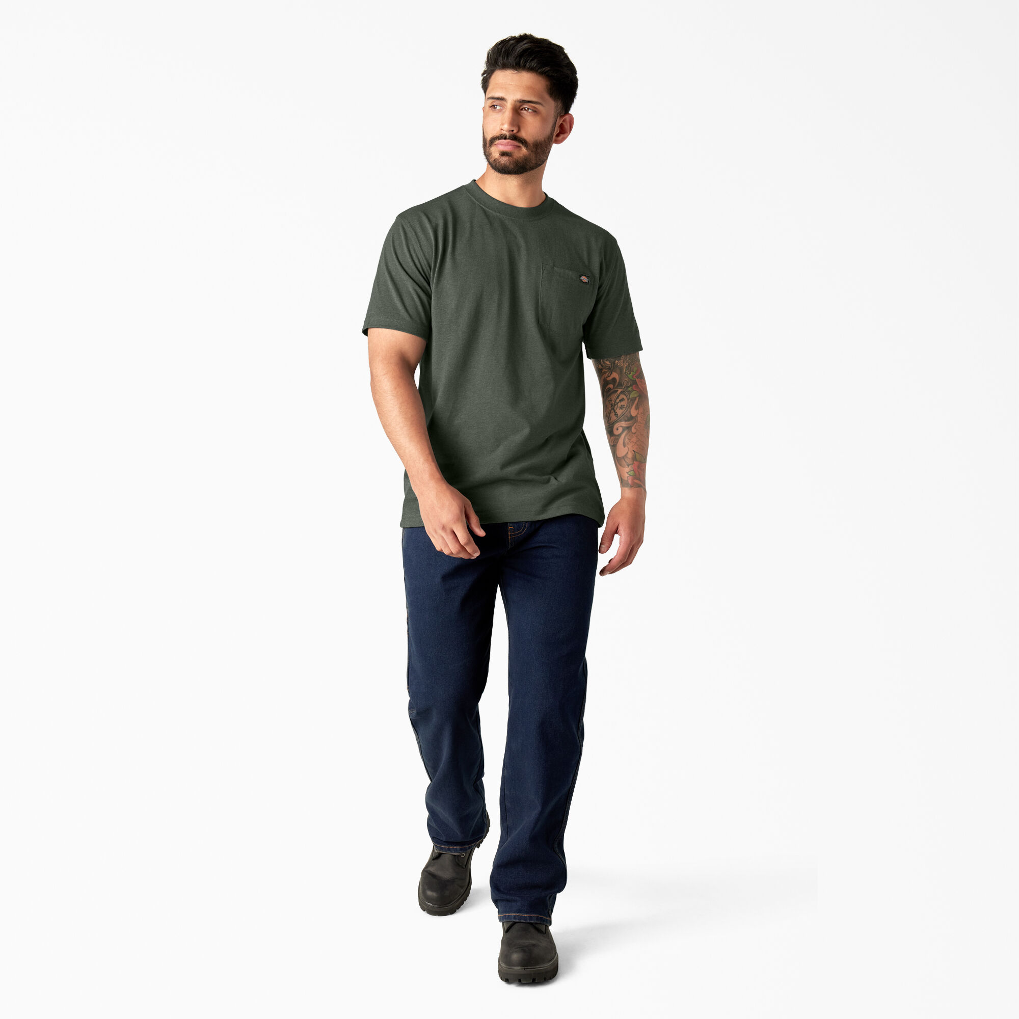 Heavyweight Heathered Short Sleeve Pocket T-Shirt