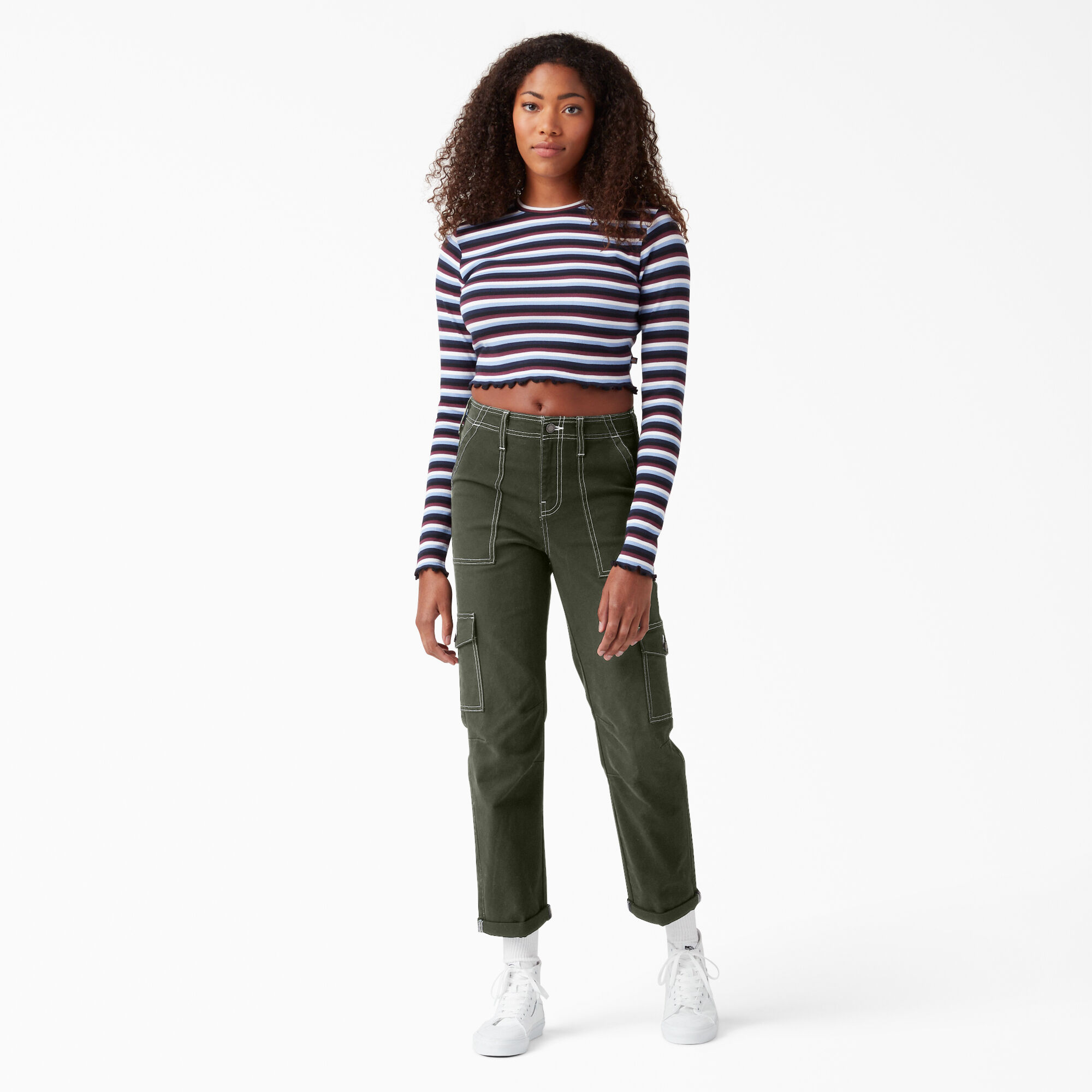 Women's Skinny Fit Cuffed Cargo Pants