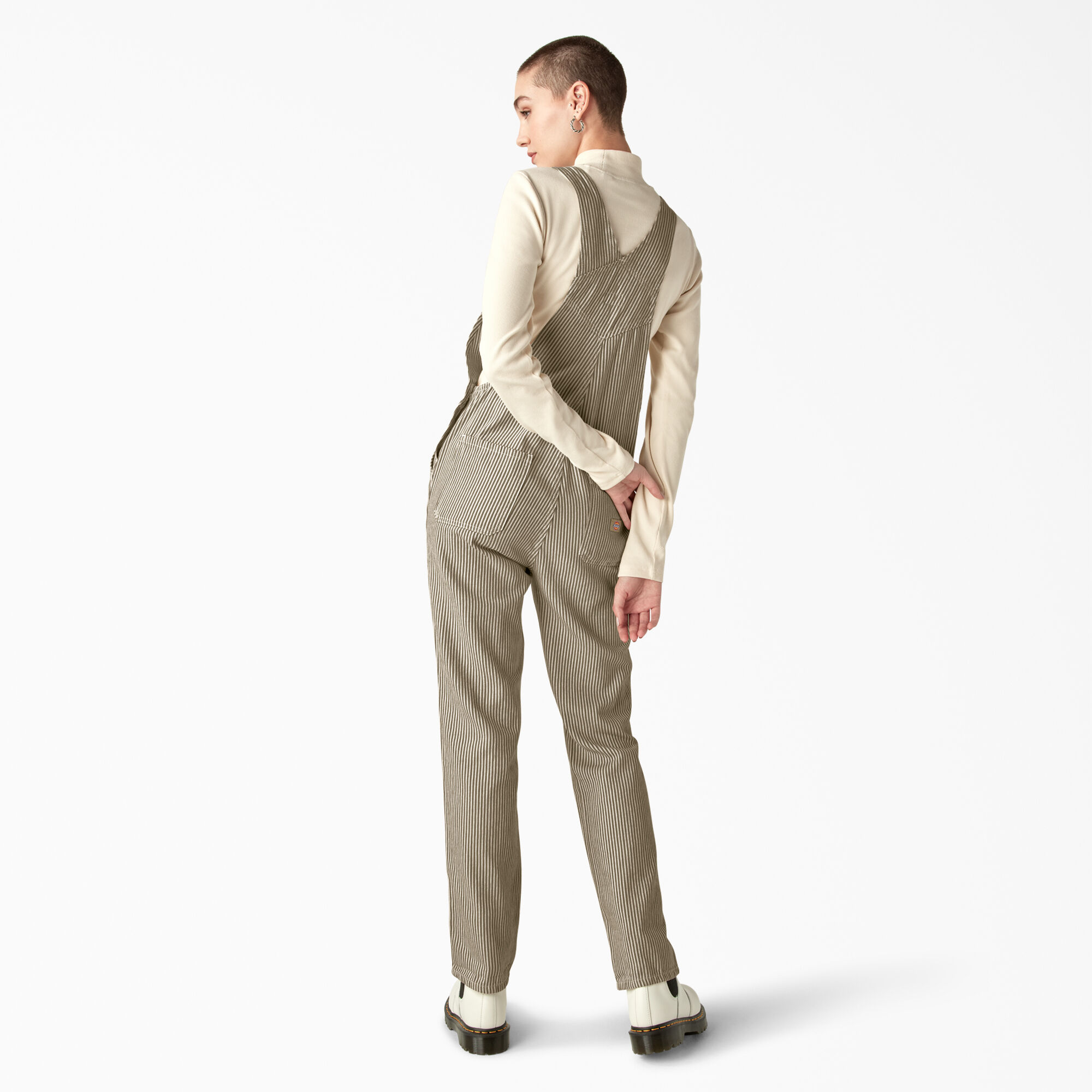 Women’s Regular Fit Hickory Stripe Bib Overalls