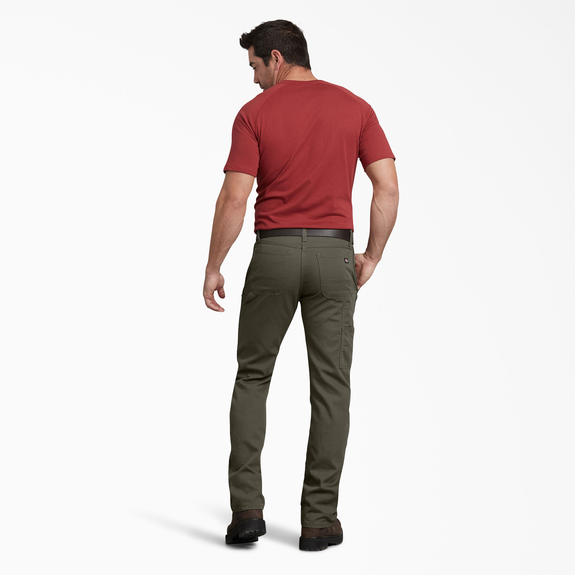 FLEX Regular Fit Duck Carpenter Pants, Stonewashed Moss Green